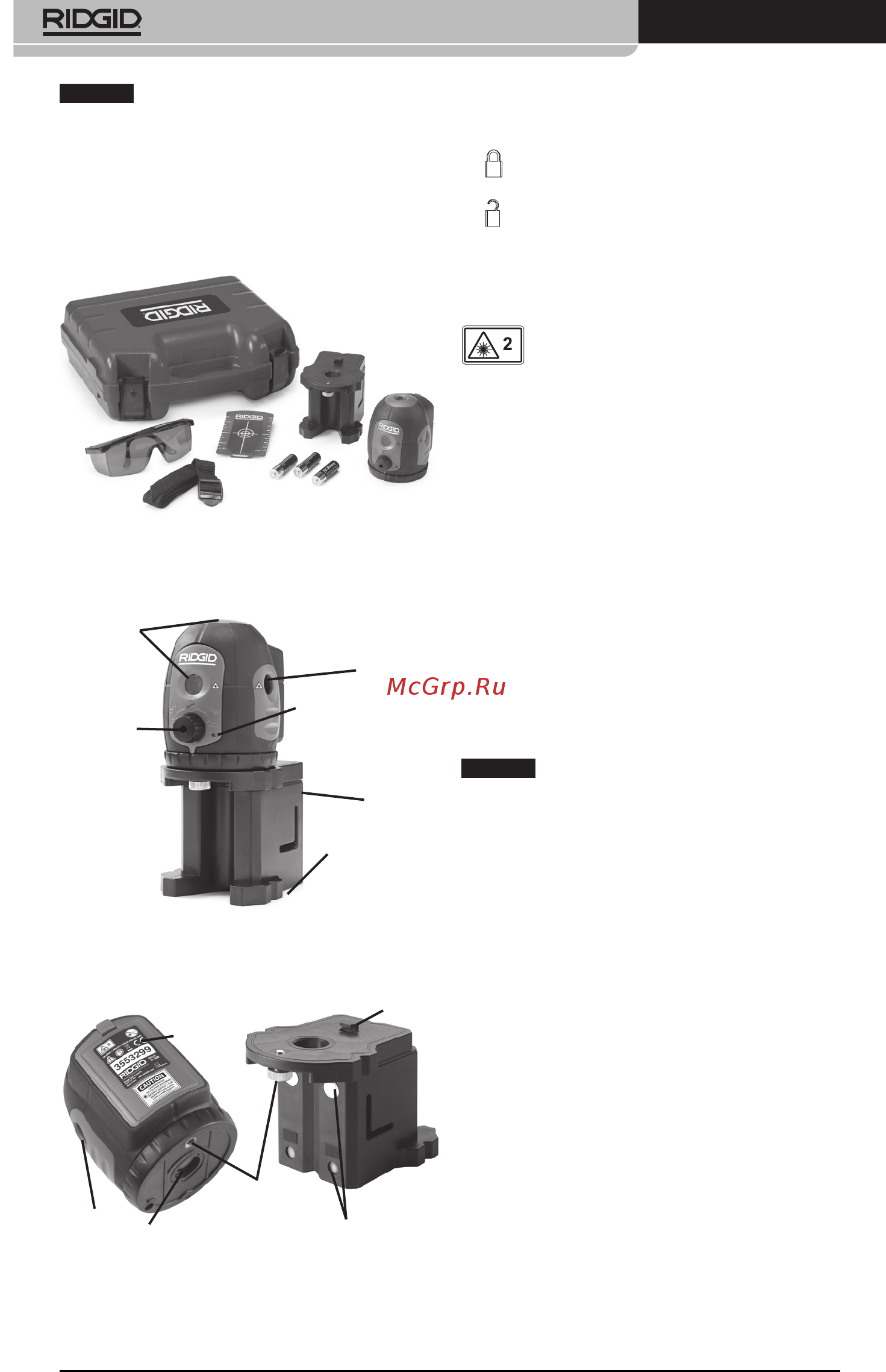 Ridgid DL-500 38763 [68/270] Classificazione laser