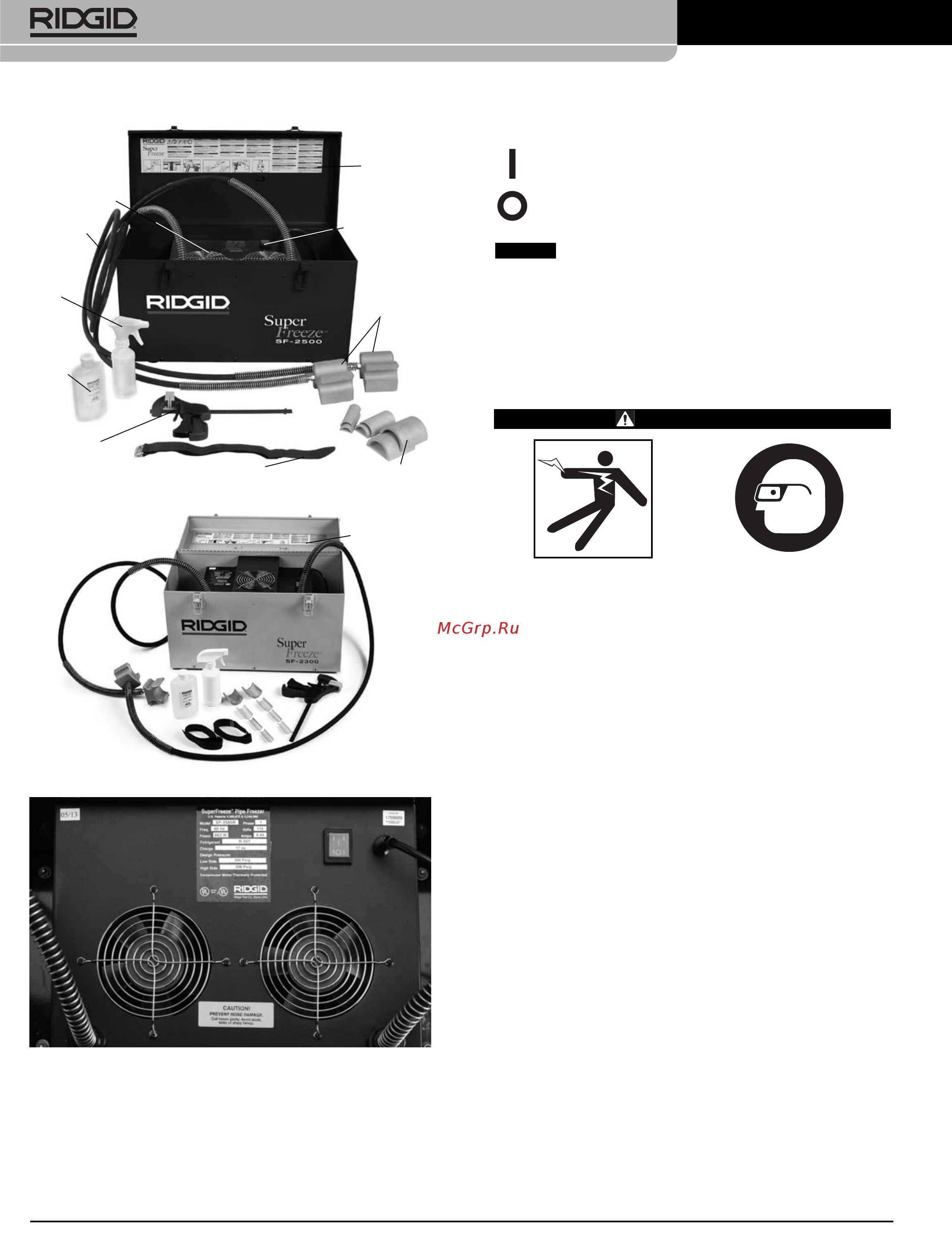 Ridgid SF-2500 SuperFreeze [34/71] Inspección del congelatubos