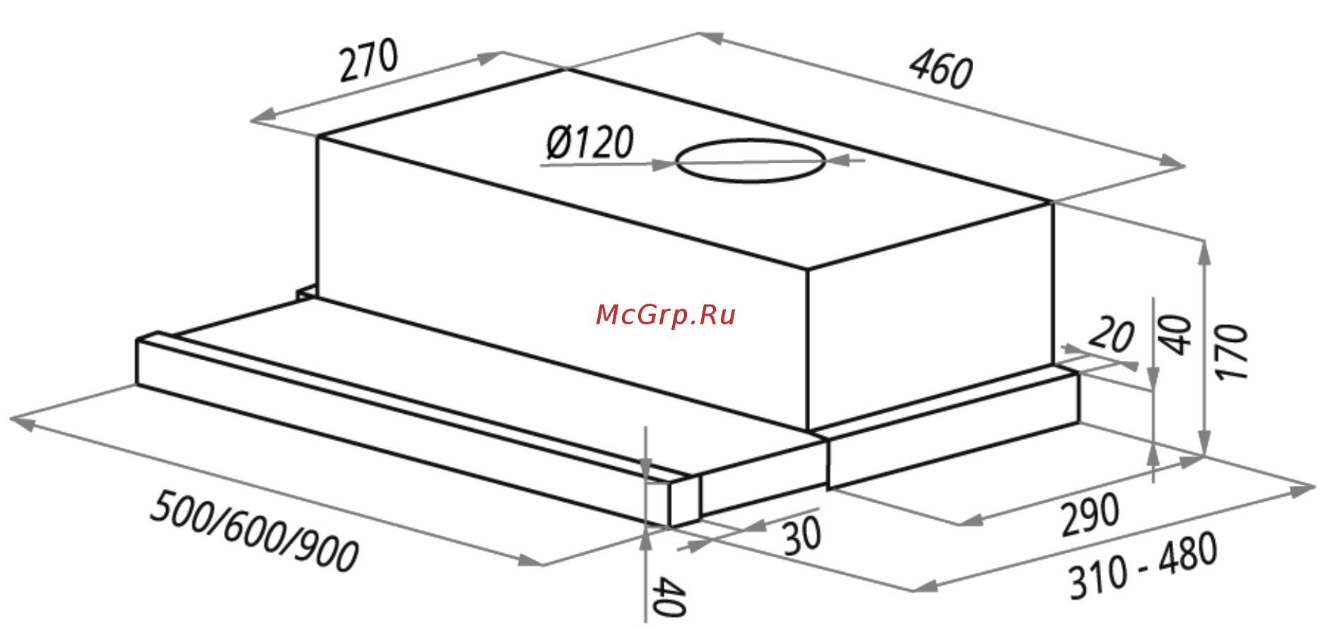 Maunfeld VS LIGHT GLASS Монтажная схема онлайн