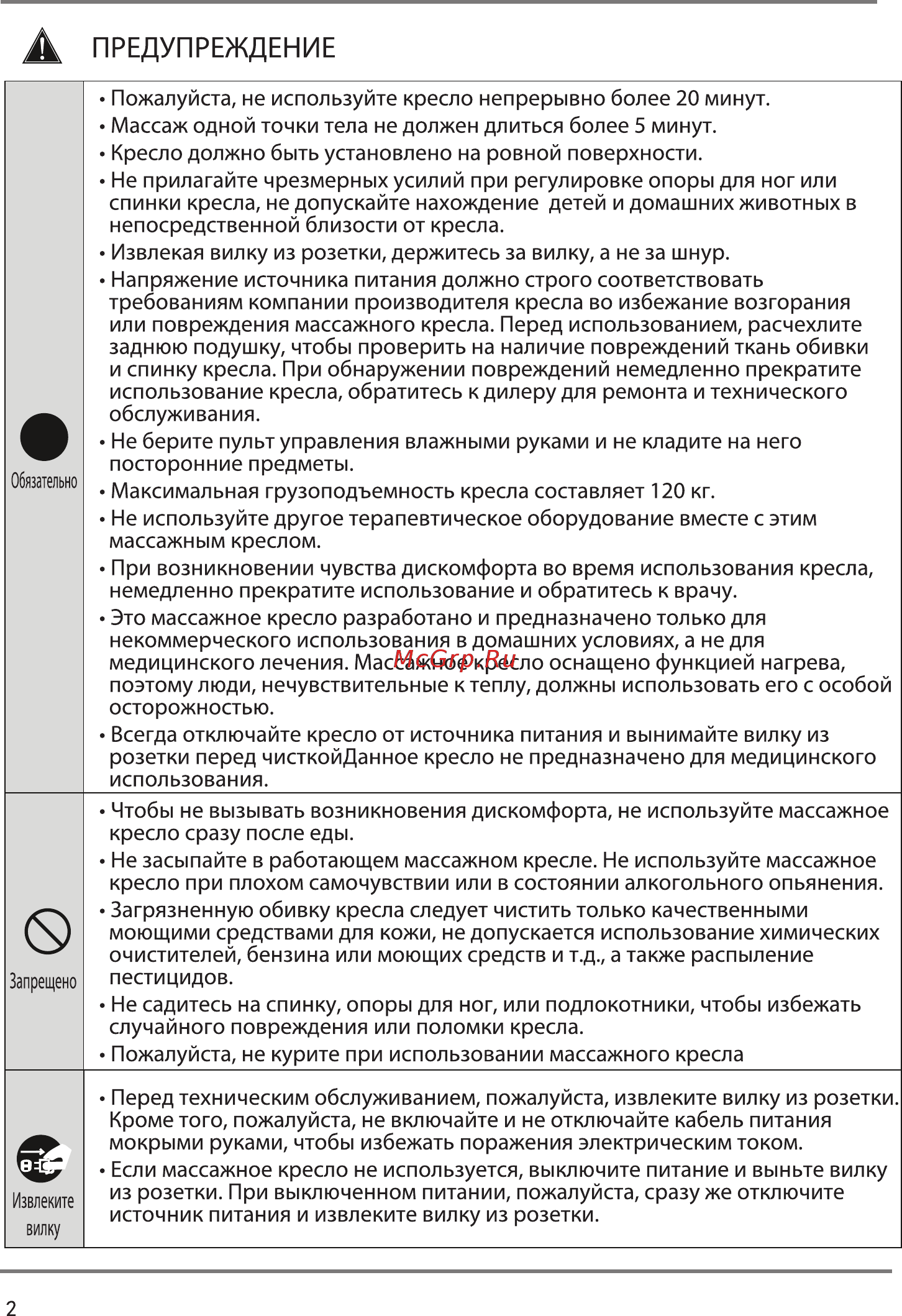 Sensa Roller Pro RT6710 Инструкция по эксплуатации онлайн [4/25] 209332