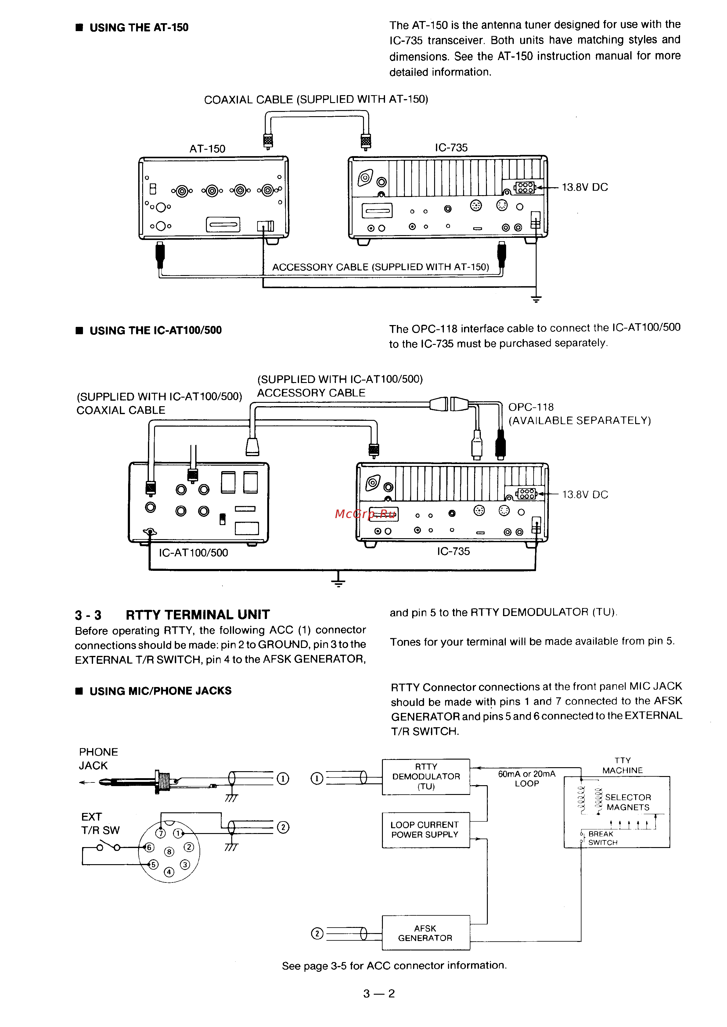 Yaesu IC-735 [9/149] 3 rtty terminal unit