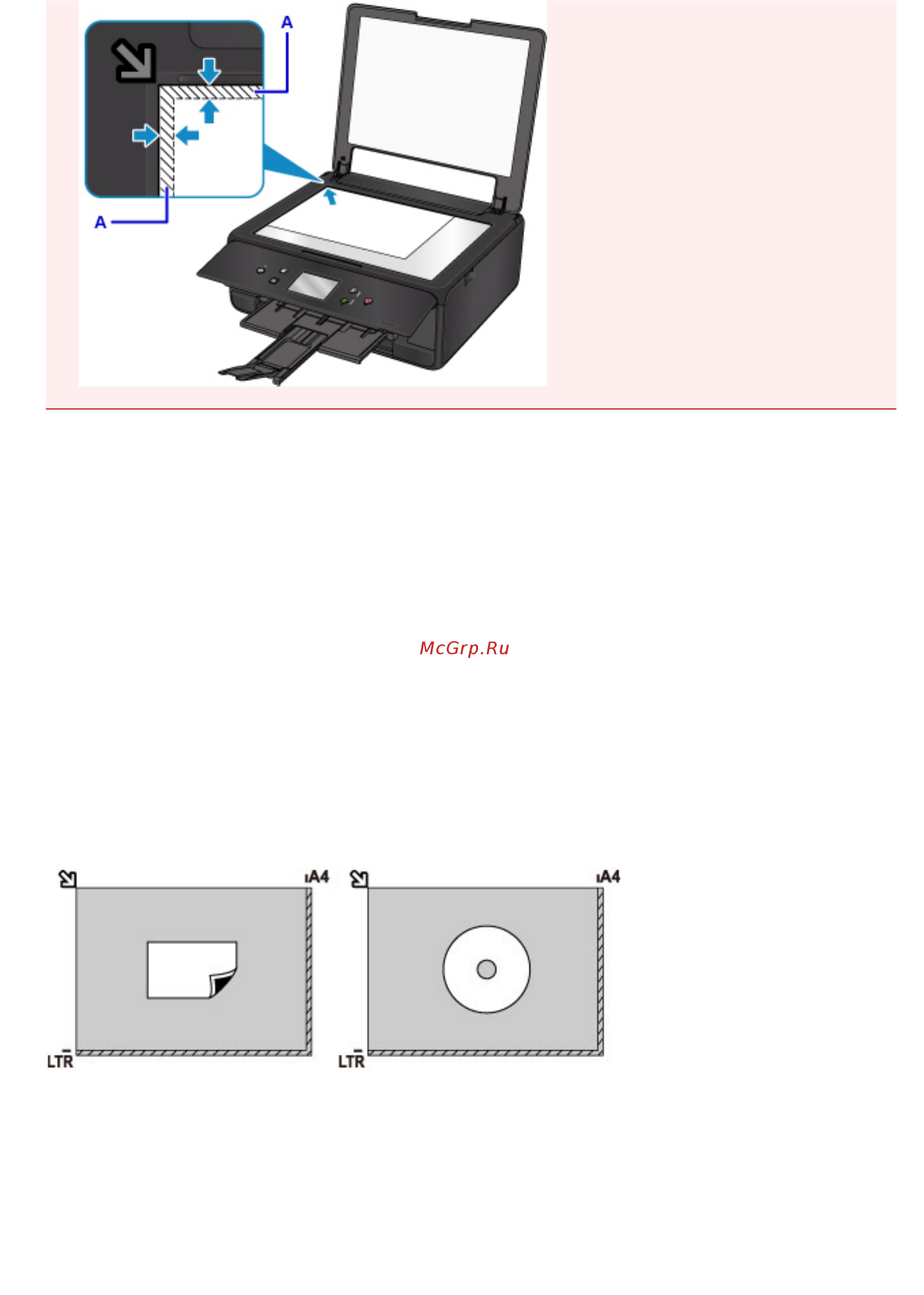 Canon PIXMA TS6040 [51/463] Загрузка одного или более оригиналов на стекло рабочей поверхности