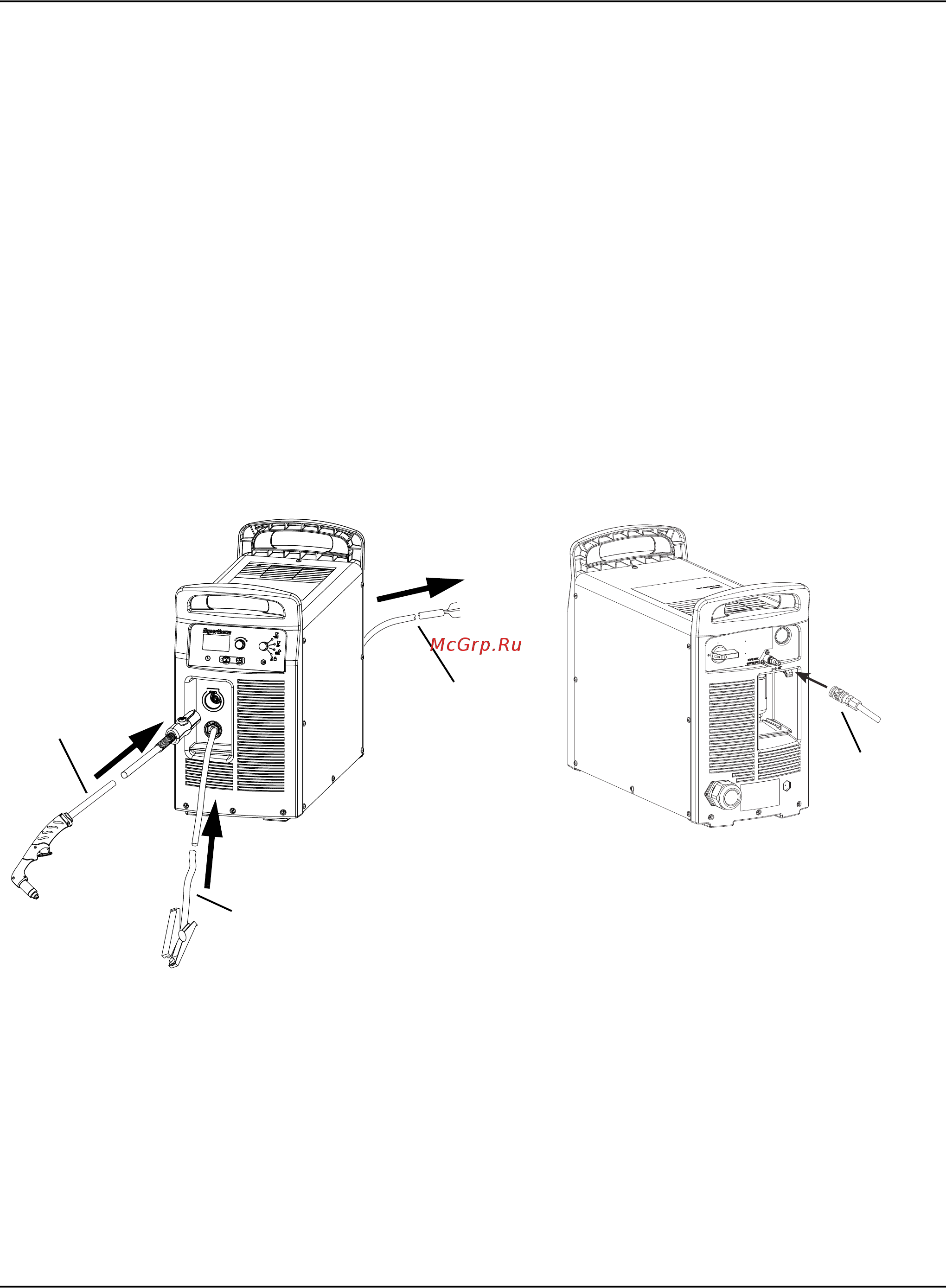 Hypertherm Powermax125 [45/144] Подключение электропитания источника газа и провода резака