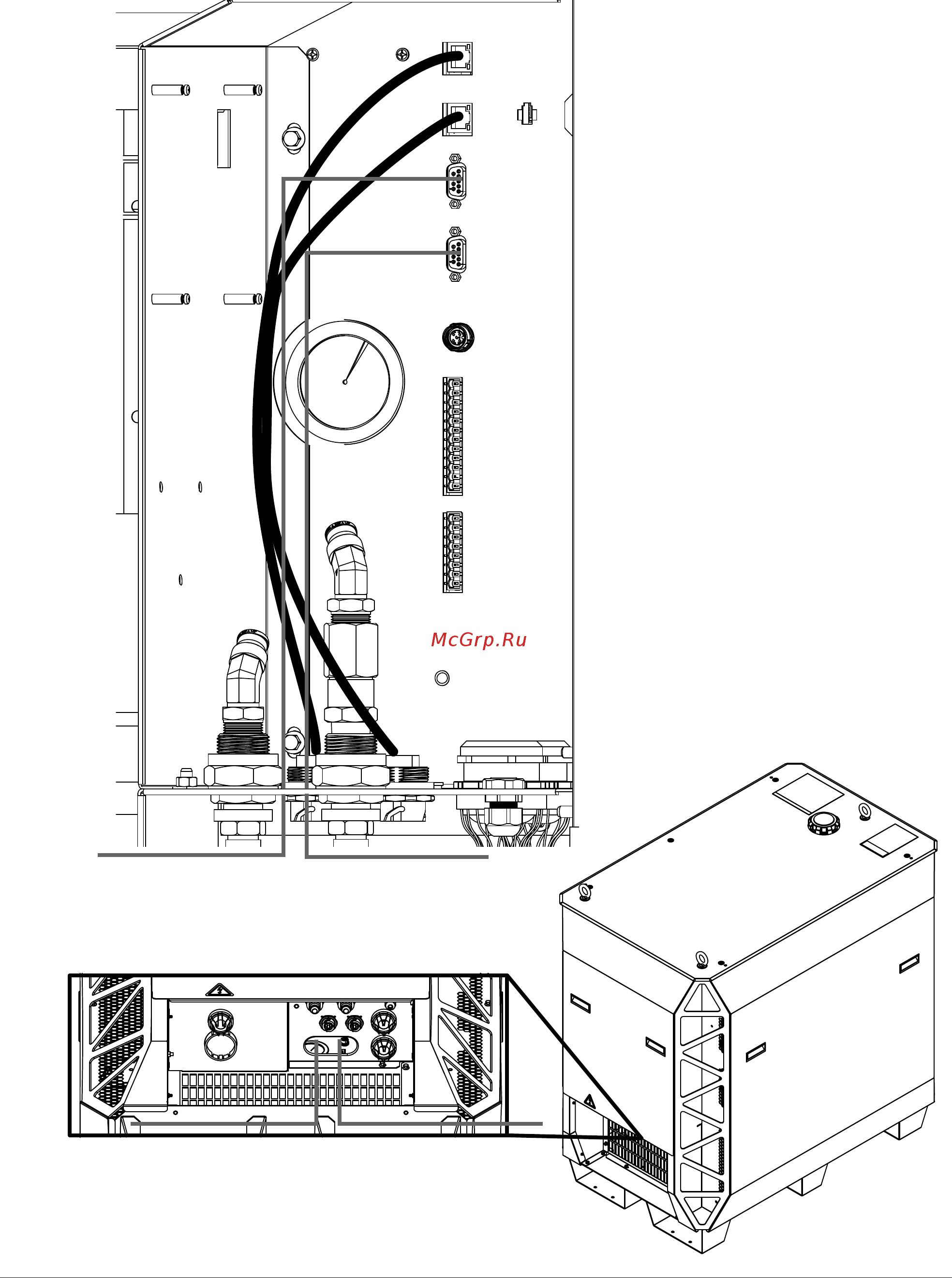 Hypertherm XPR300 [169/508] Рис 42 подключение кабеля последовательной связи rs 422 к источнику тока системы плазменной резки