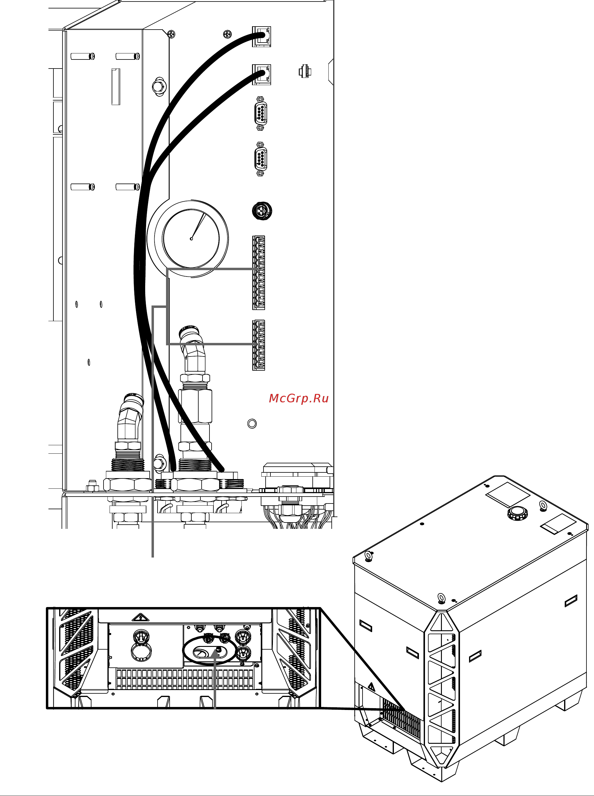Hypertherm XPR300 [173/508] Рис 44 подключение кабеля дискретного обмена данными к источнику тока системы плазменной резки