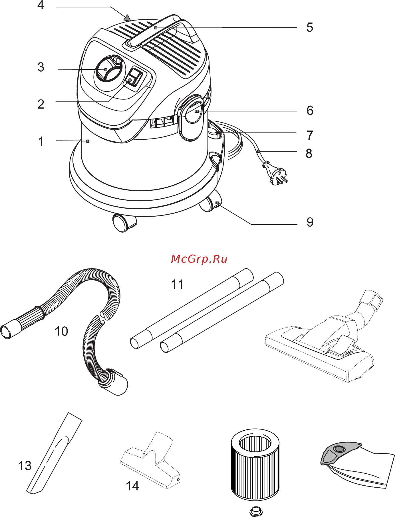 Karcher WD 2 Home Инструкция по эксплуатации онлайн [2/126] 210144