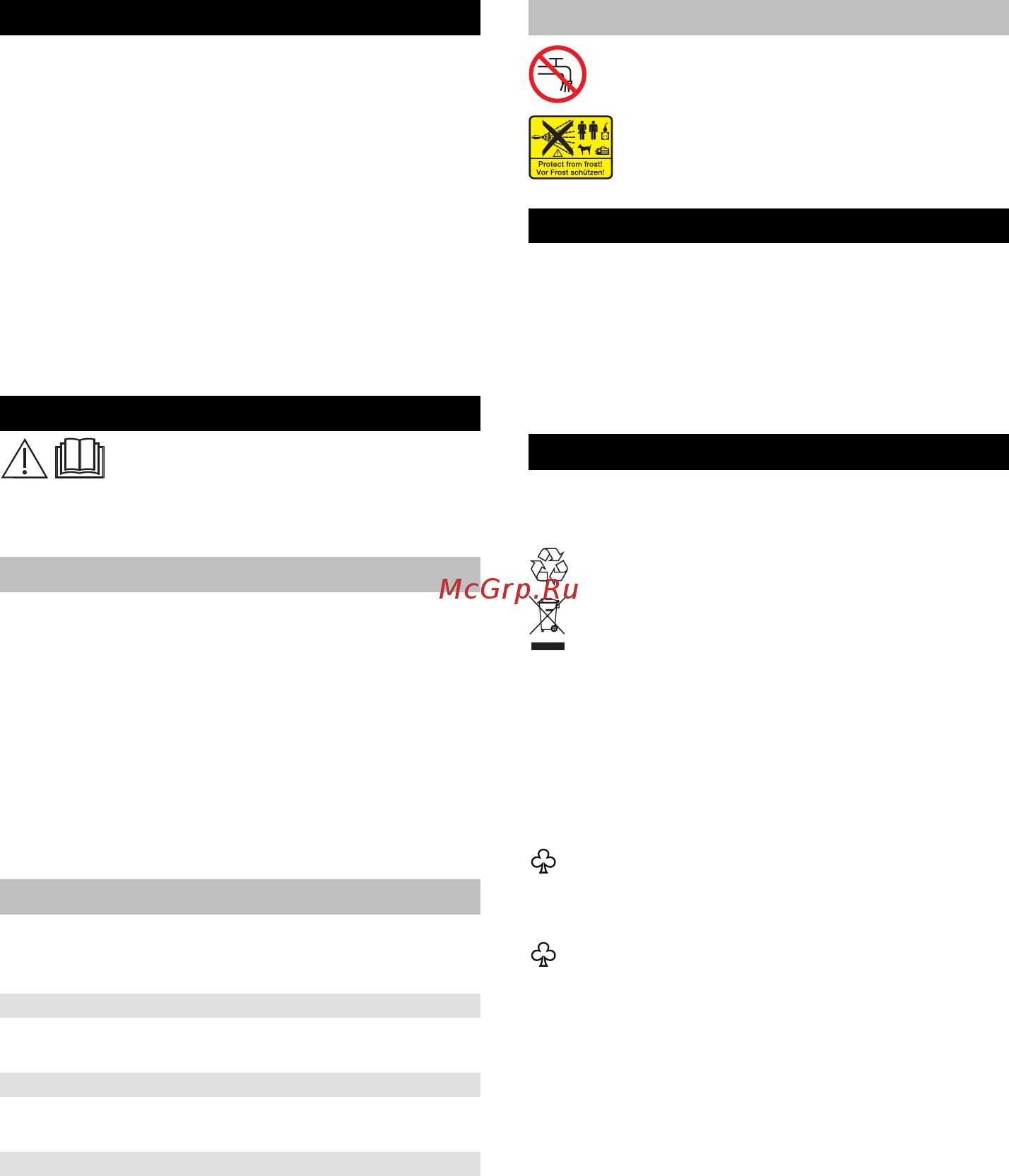 Karcher K 3 Full Control [68/112] Stopnje nevarnosti