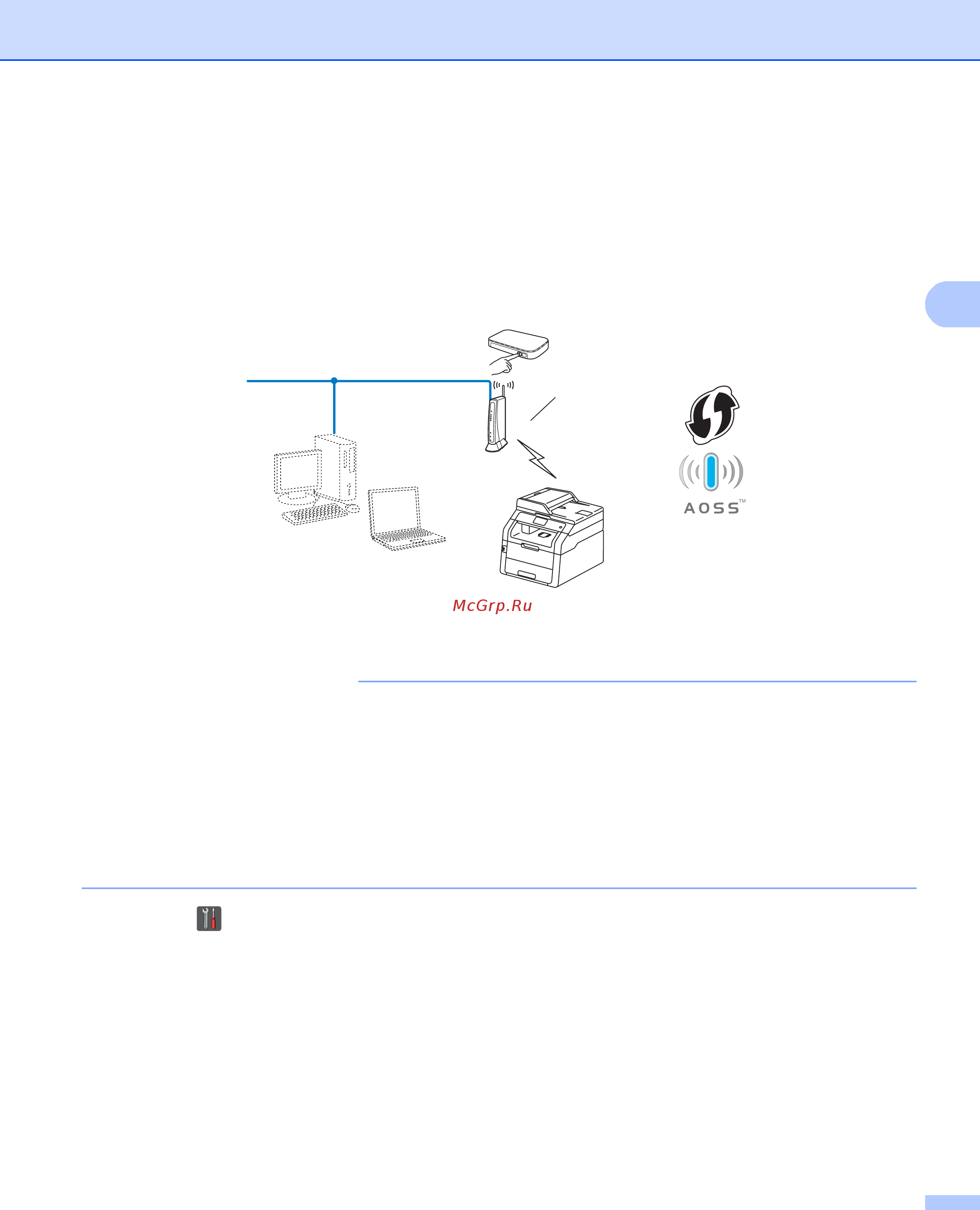 Brother MFC-9140CDN [33/156] Настройка одним нажатием при помощи wps wi fi protected setup или aoss