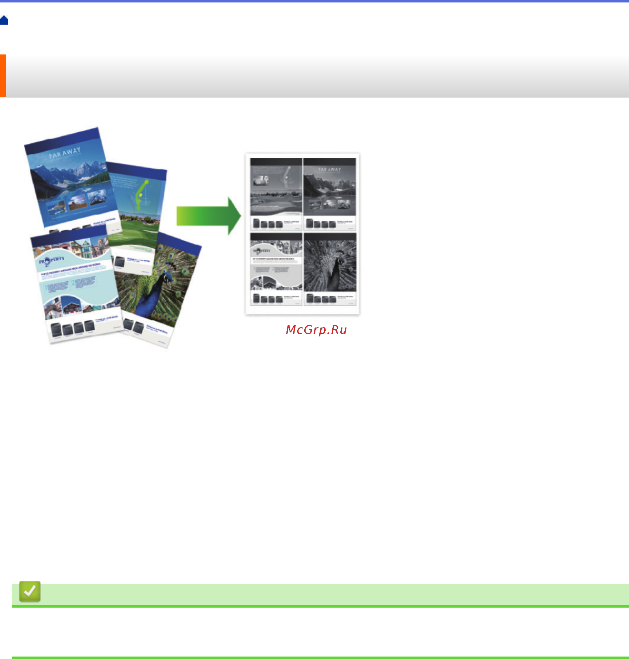 Brother HL-L5200DW [77/407] Печать более одной страницы на одном листе бумаги n на 1 macintosh