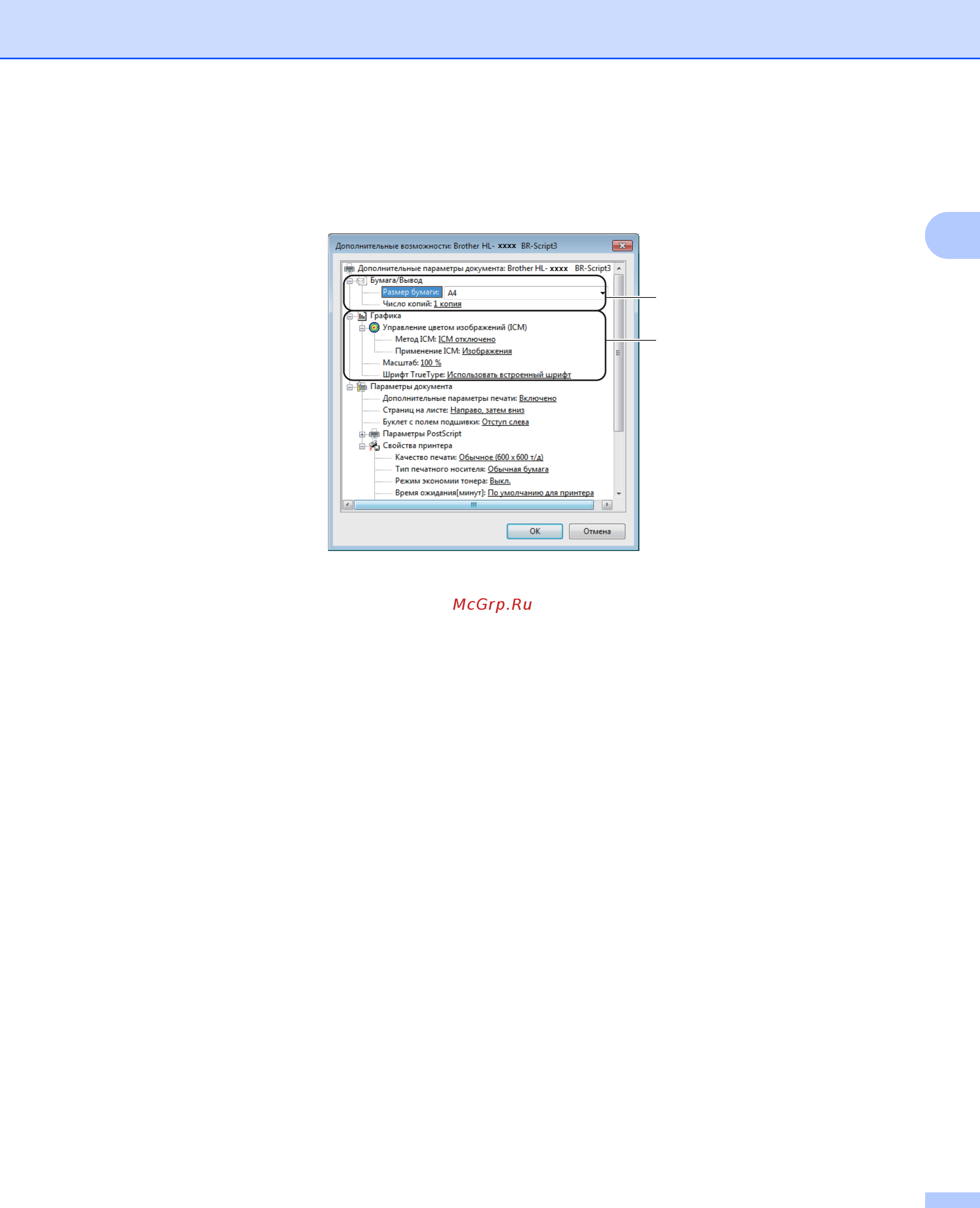 Brother HL-L9200CDWT [65/228] Дополнительные параметры