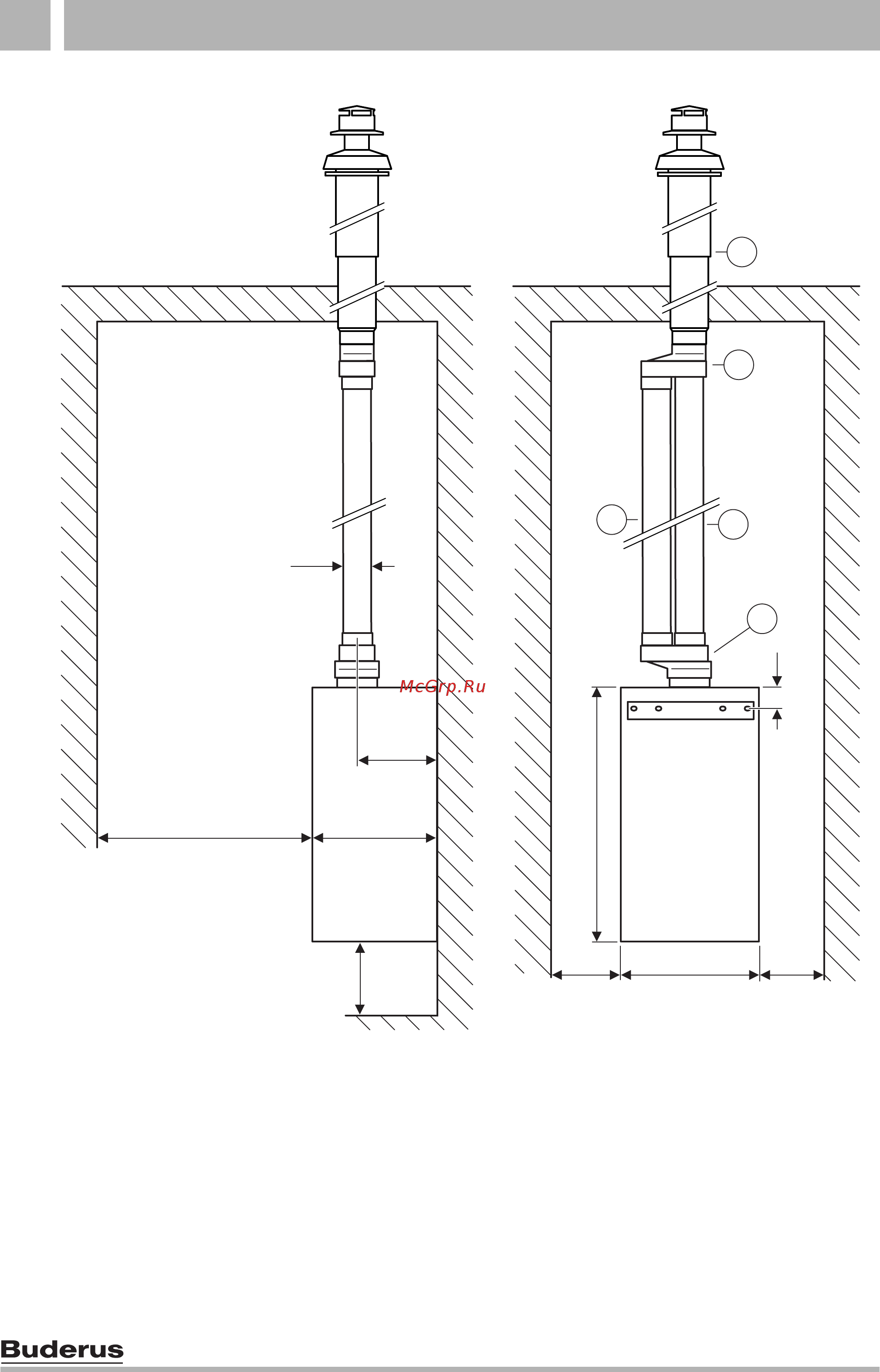 Buderus Logamax U052-28К [12/16] Газоотводный трубопровод с раздельной трубой 5