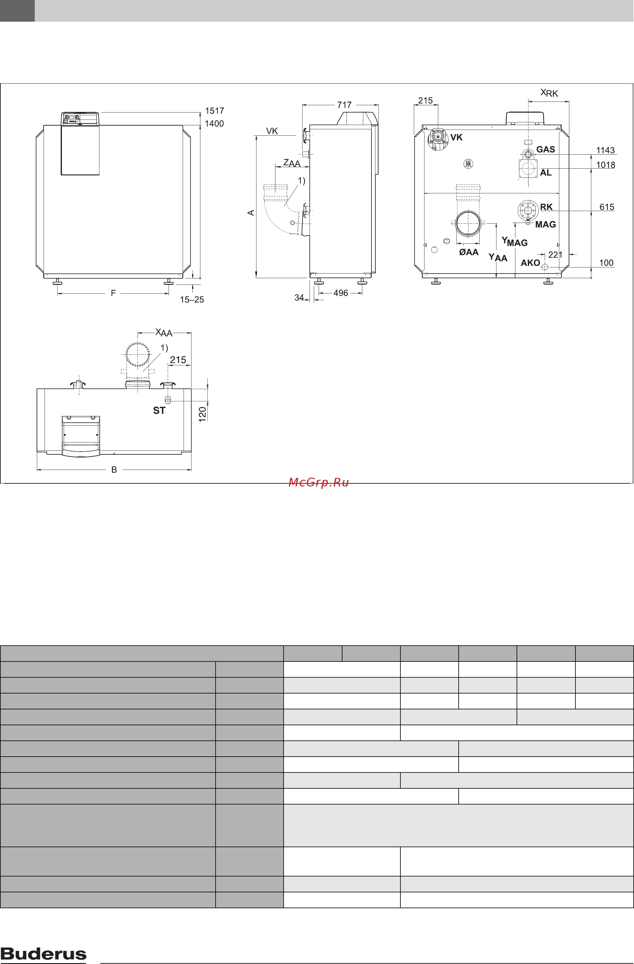 Buderus Logano plus GB312-240 [8/68] Технические характеристики