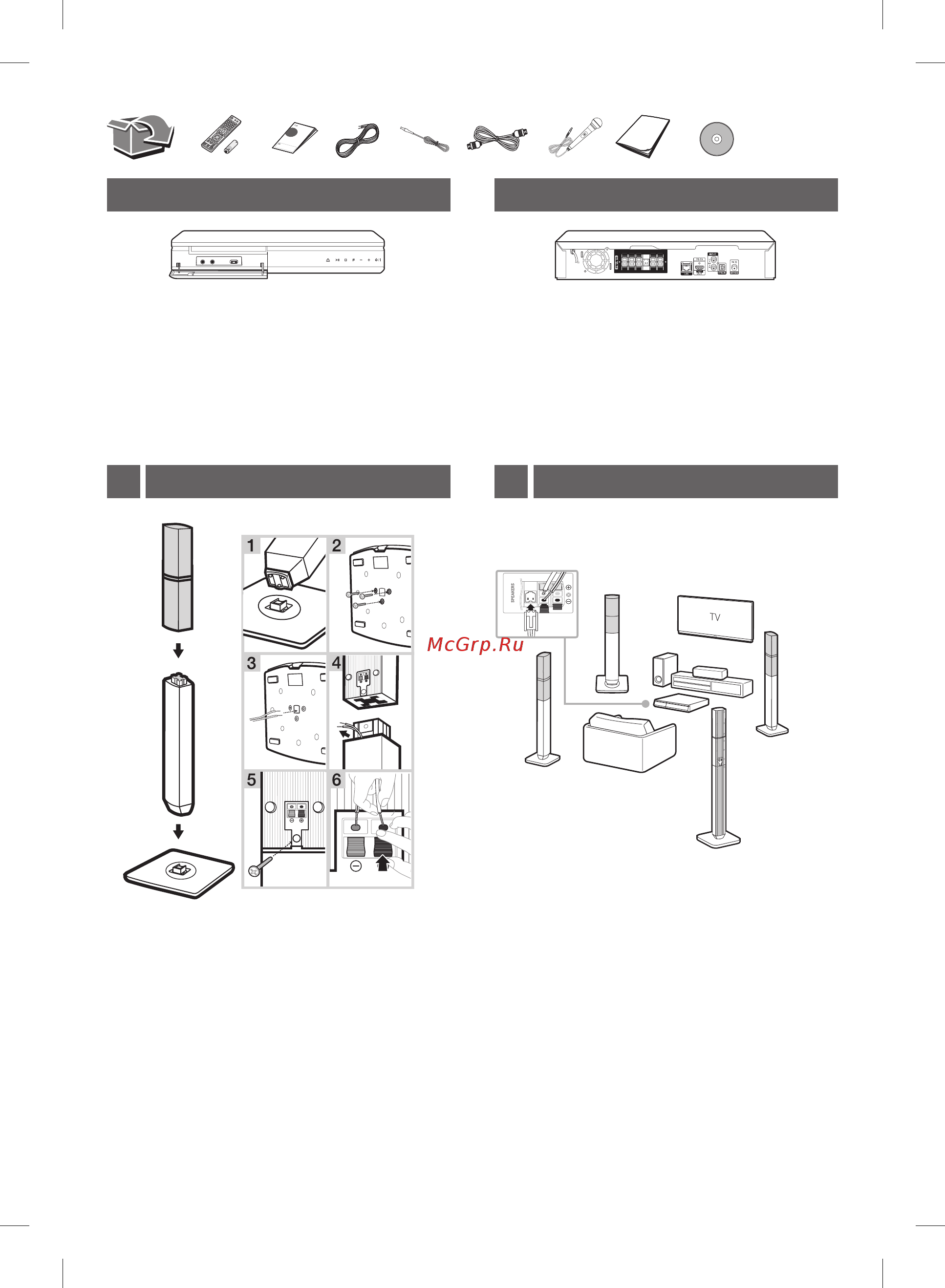 LG LHB655NK [2/4] Передняя панель задняя панель
