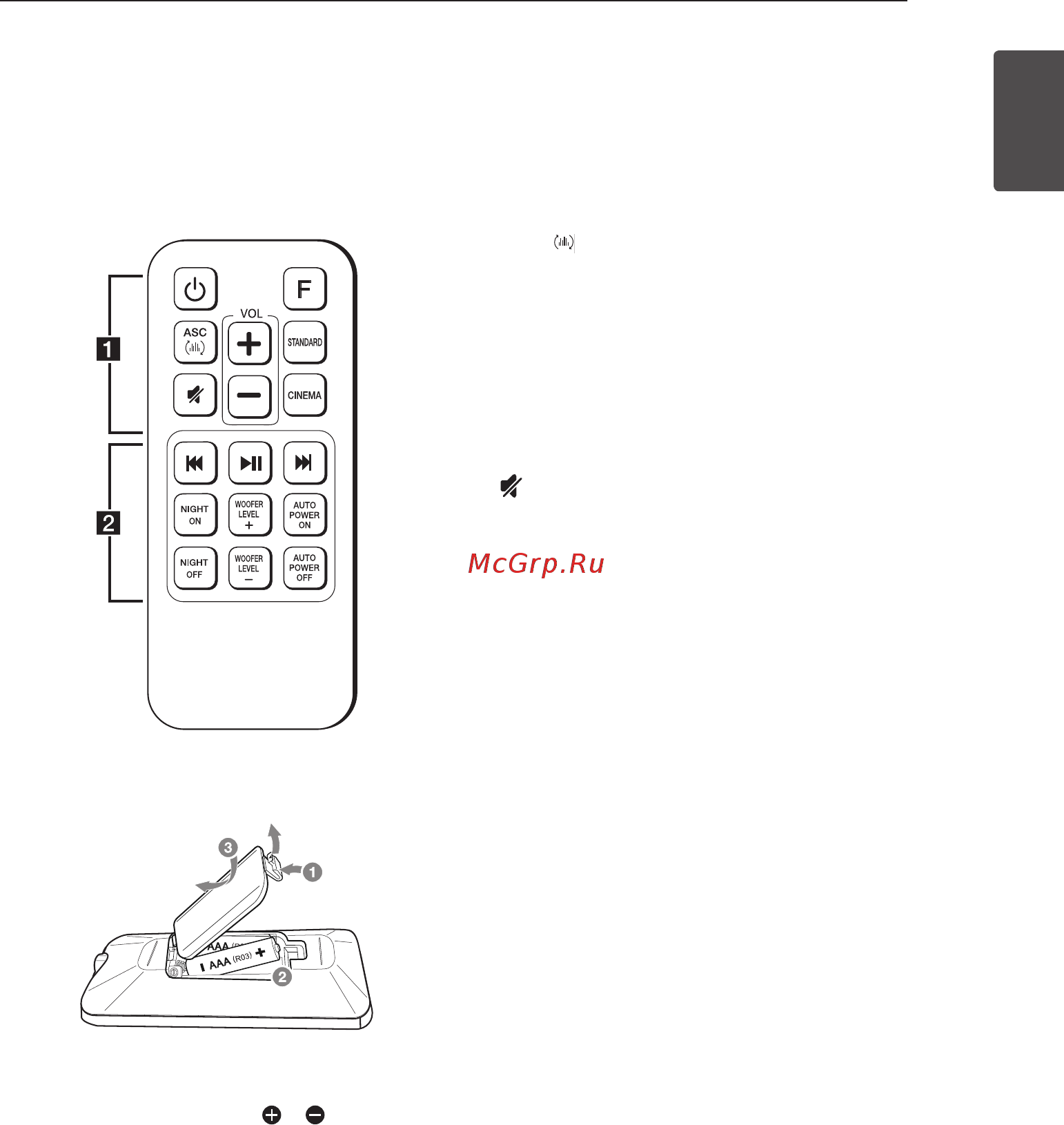 LG SH4 [7/36] Пульт дистанционного управления