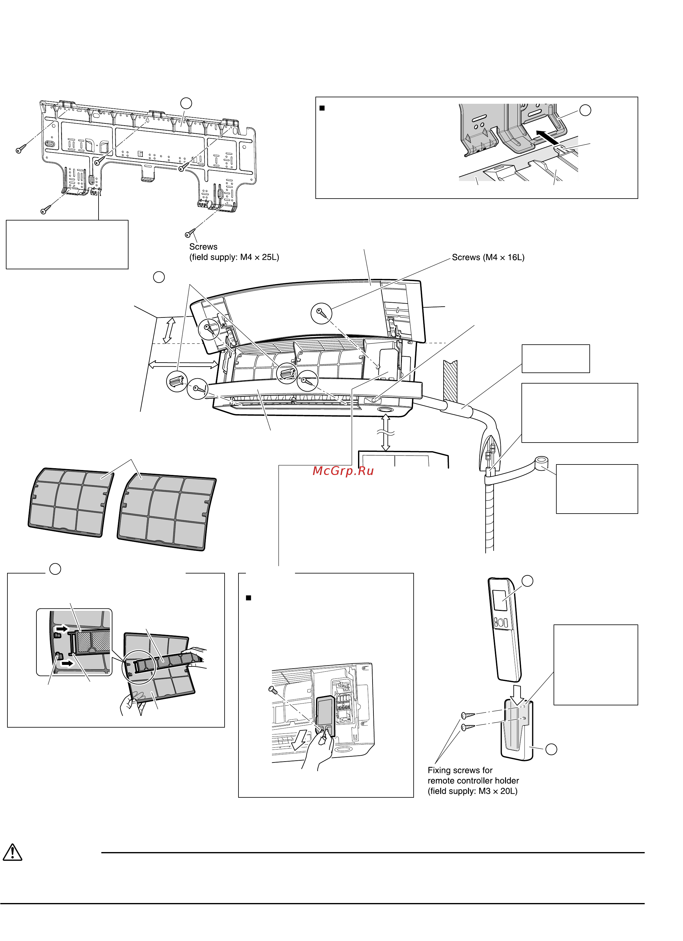 Daikin FTXG50LW_RXG50L [5/16] Indoor unit installation drawings