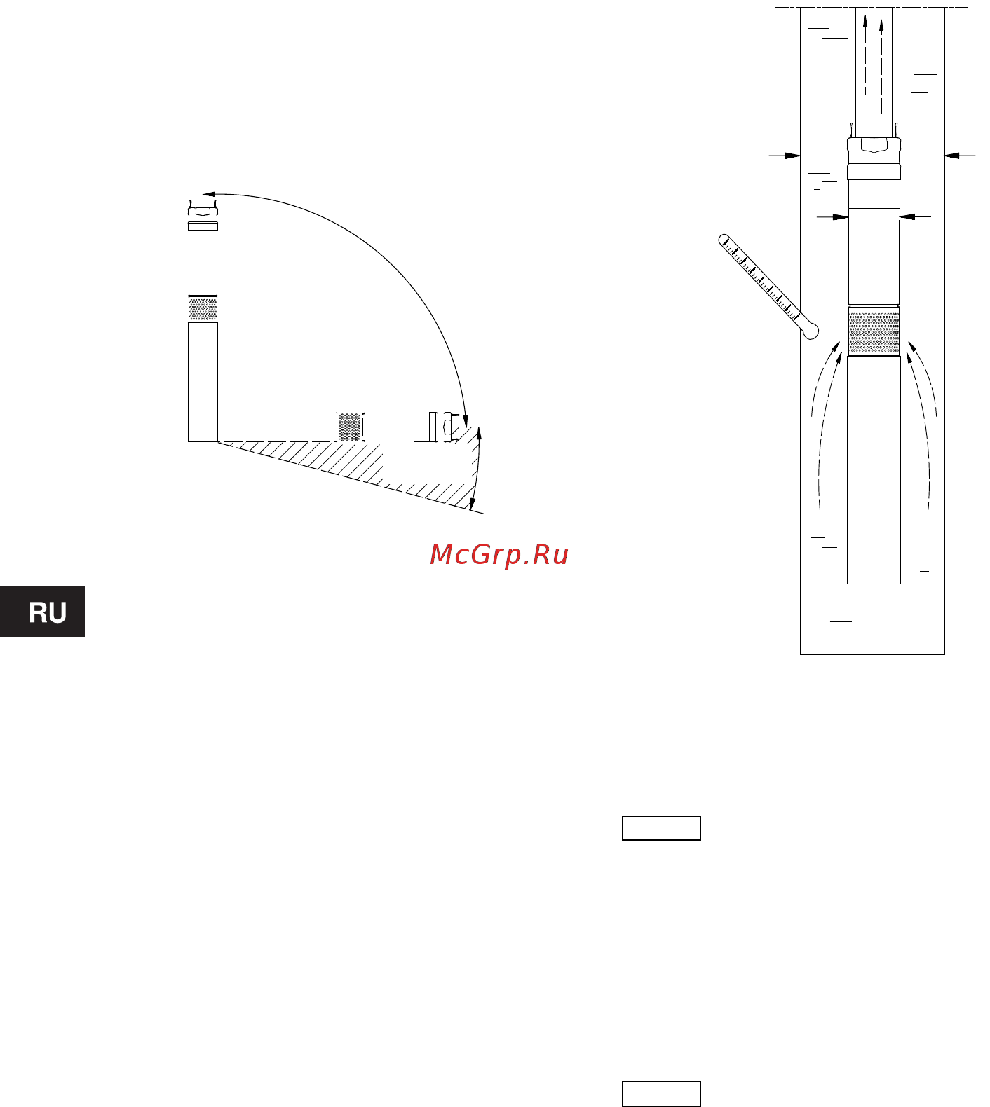 Grundfos SQE 1-155 [10/24] Требования к монтажному положению насоса