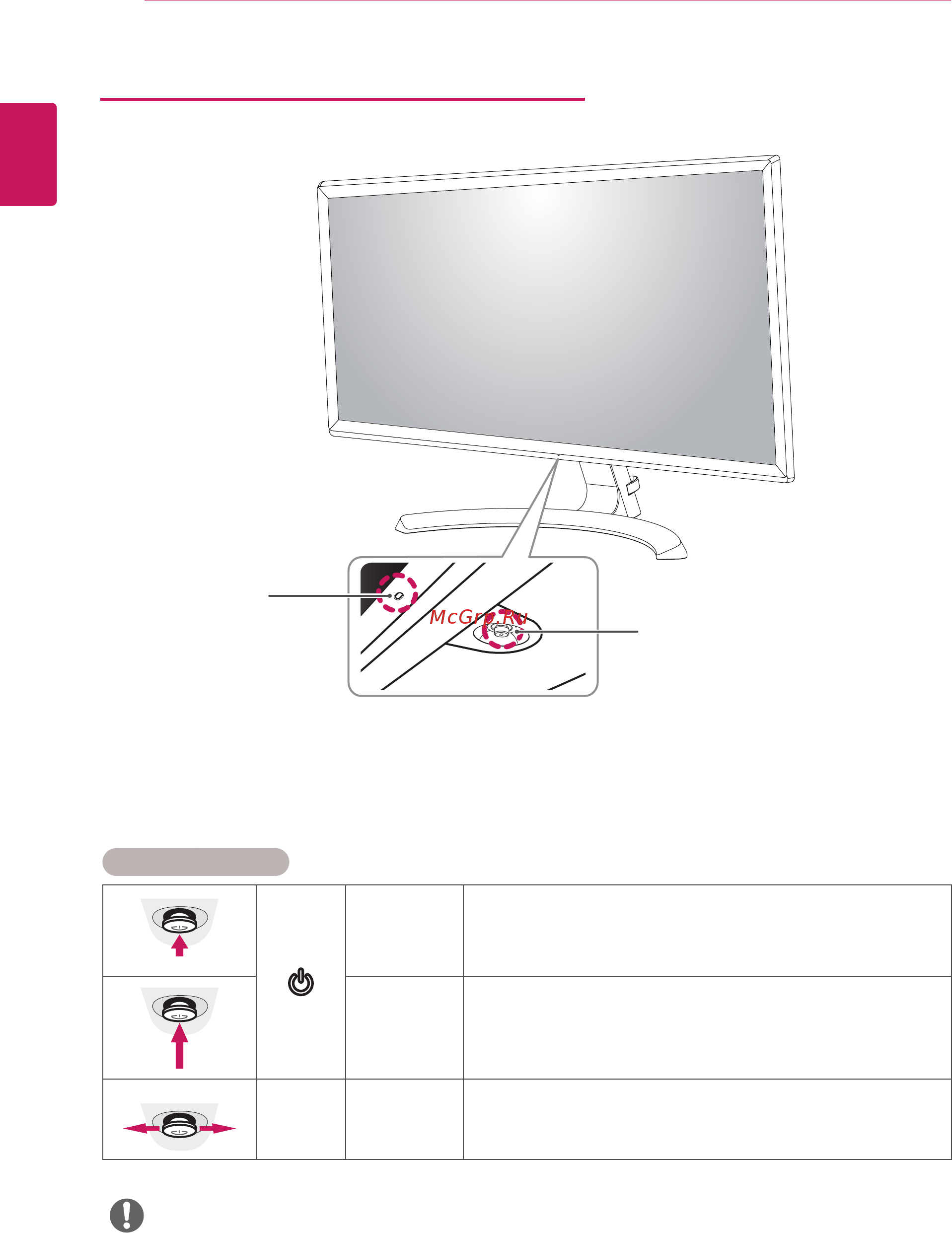 LG 24UD58 [6/30] Описание компонентов и кнопок