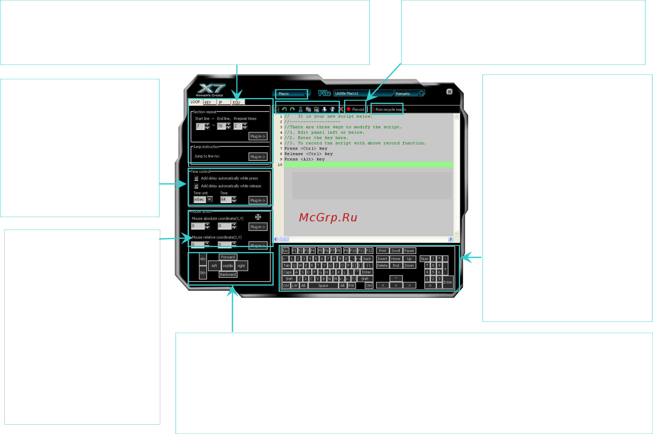 A4Tech X-705K [7/26] Macro programming
