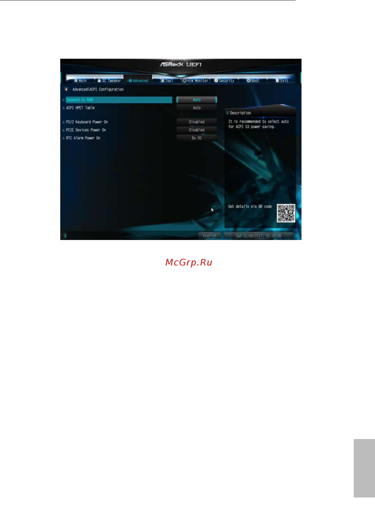 ASRock A320M [60/69] Acpi configuration