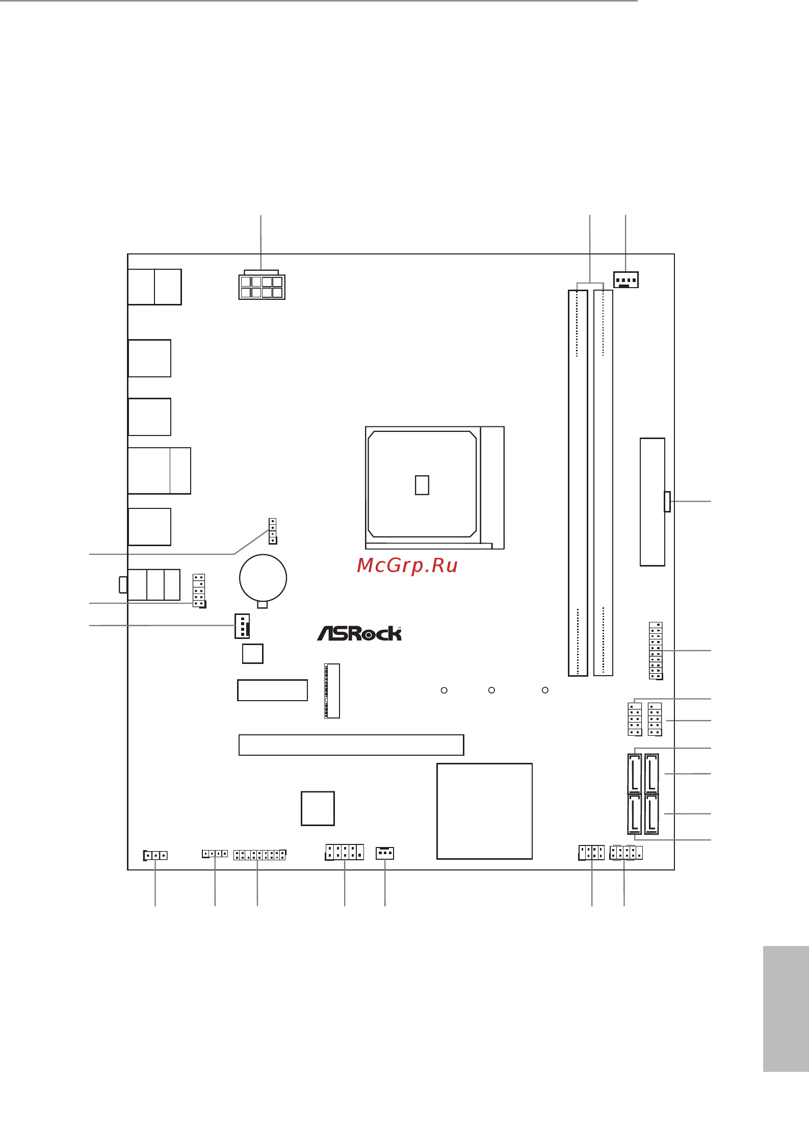 ASRock AB350M [10/69] Motherboard layout