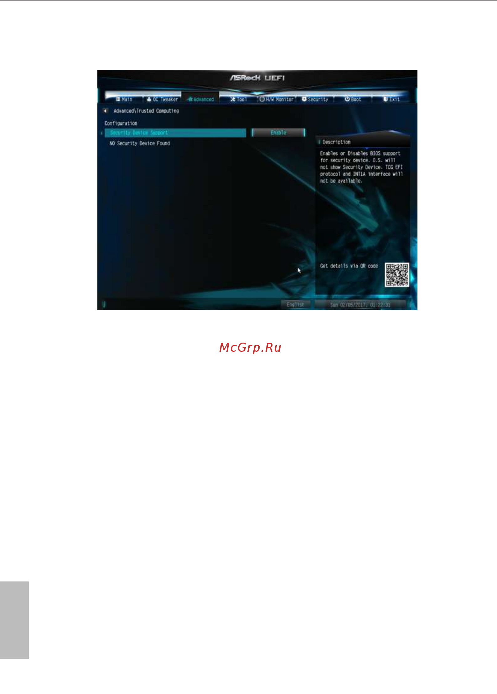 ASRock AB350M [61/69] Trusted computing