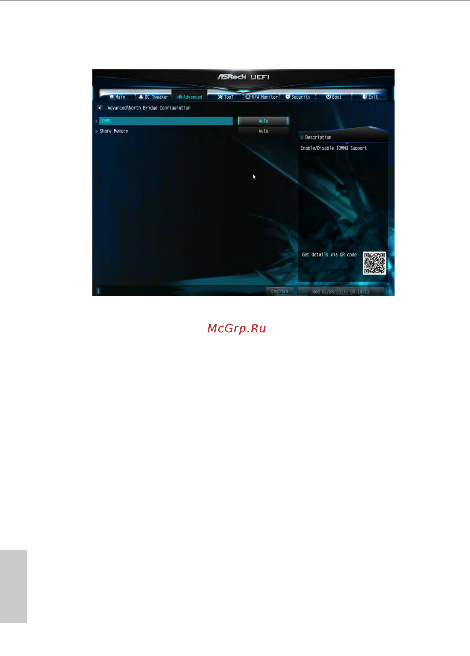 ASRock AB350M-HDV [53/66] North bridge configuration
