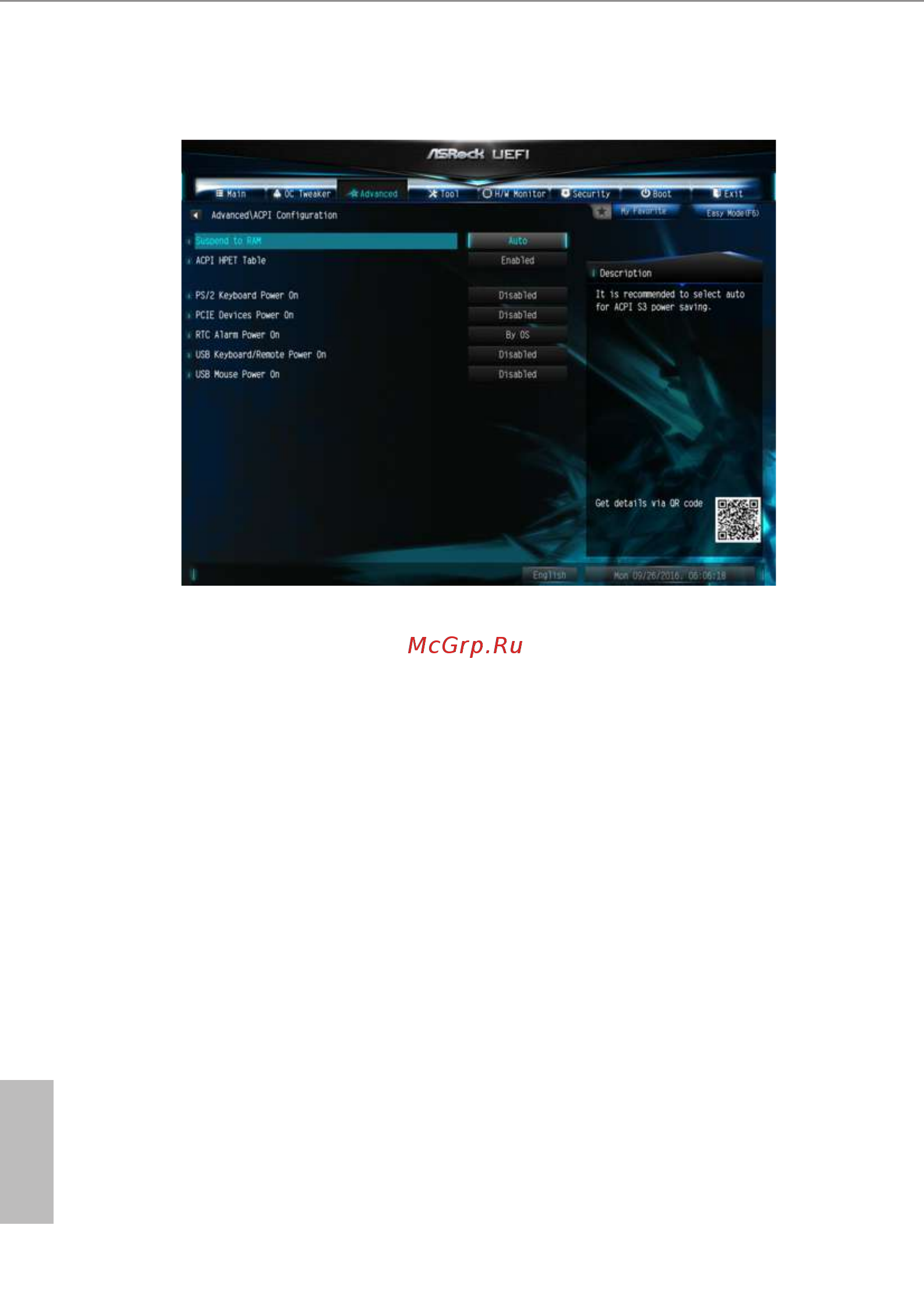 ASRock H270M-ITX/ac [68/81] Acpi configuration