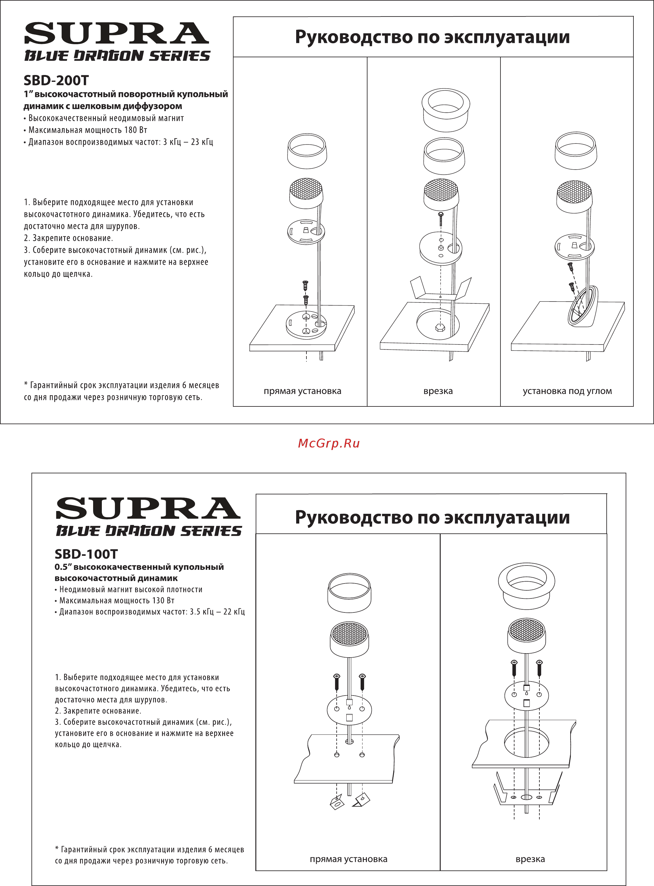 Supra SBD-200T Инструкция по эксплуатации онлайн