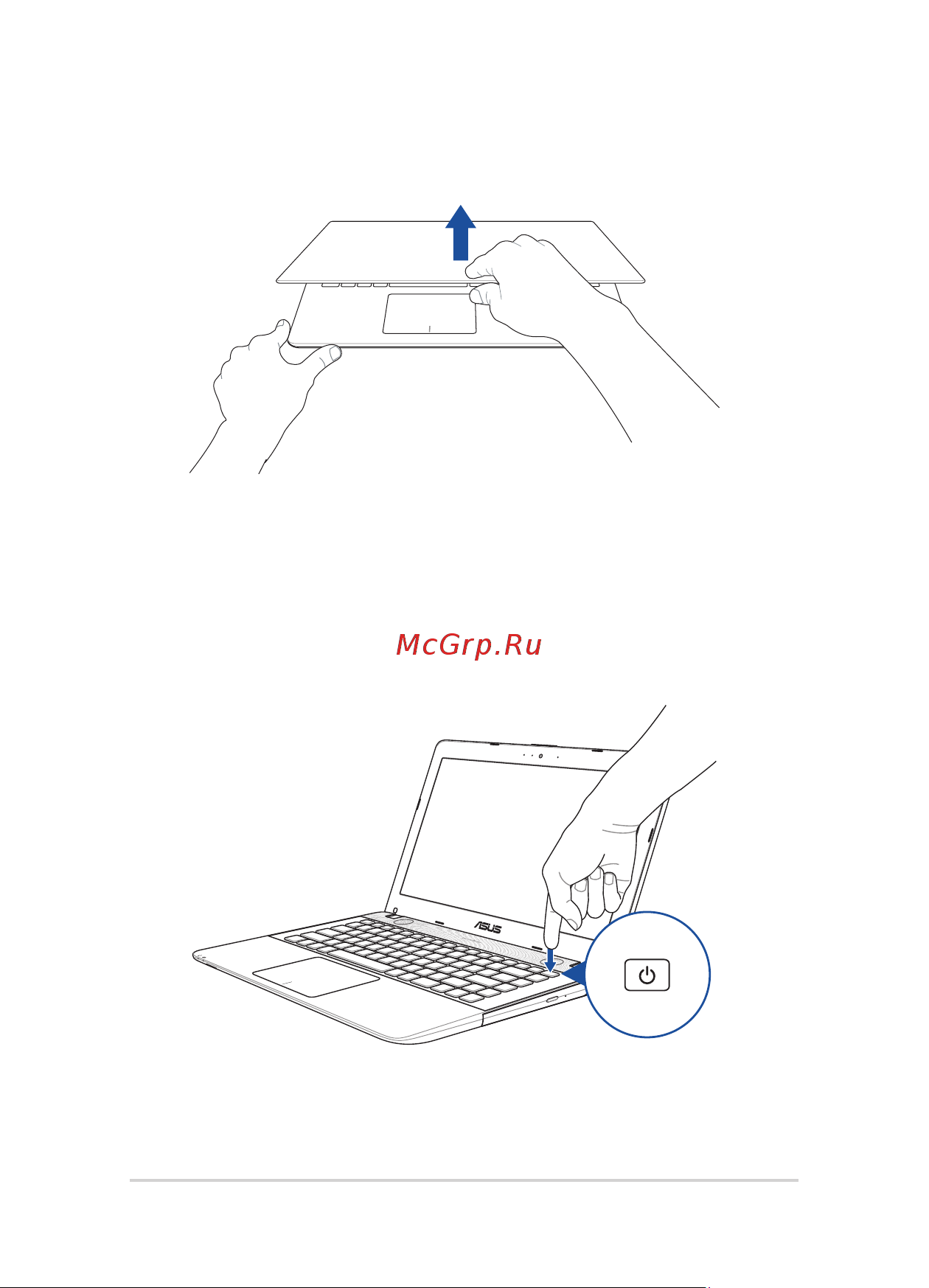 Asus X541UJ, 90NB0ER1-M05440 [28/110] Откройте крышку