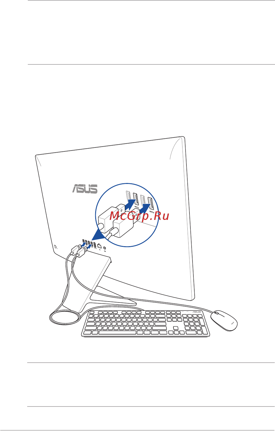 Asus V241IC [21/60] Подключение проводной клавиатуры и мыши