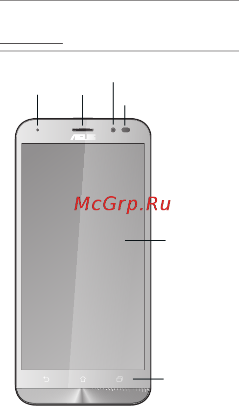 Asus zenfone go 16gb, 2ram, zb552kl-7b029ru, white, белый [2/19] Элементы лицевой панели