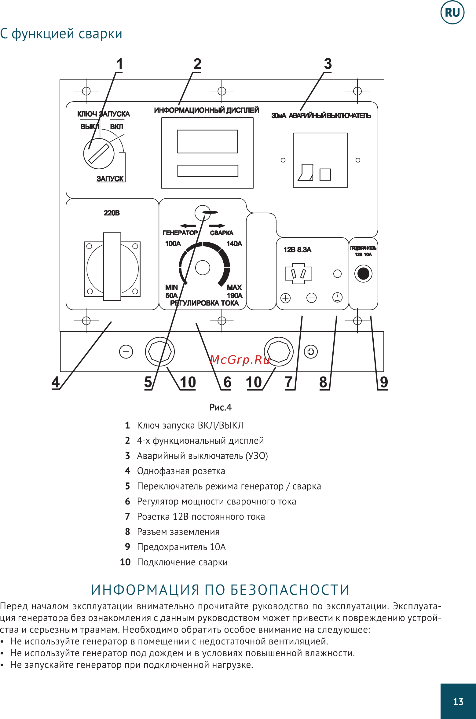 Hyundai HY 2500L Руководство по эксплуатации онлайн [13/48] 213461
