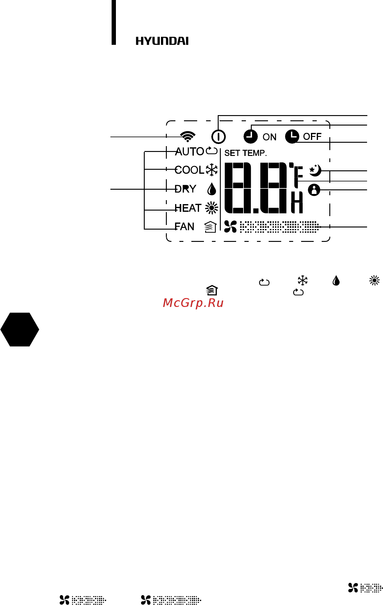 Hyundai H-AR7-09H-UI135 [10/68] Indicators on lcd