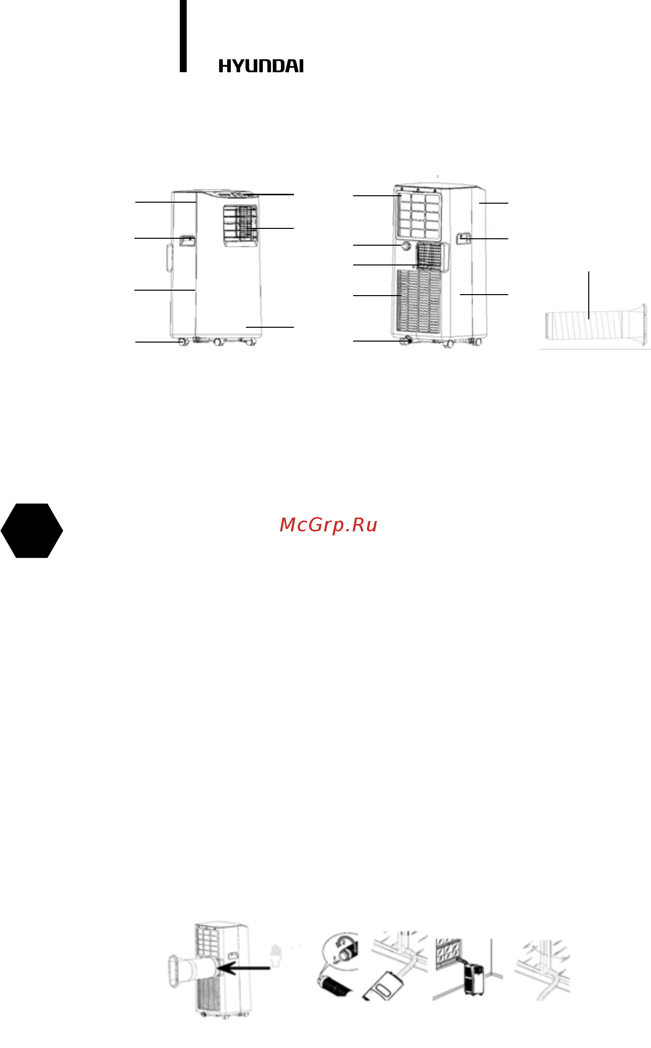 Hyundai H-PAC-07C1UR8 [6/40] Name of the parts