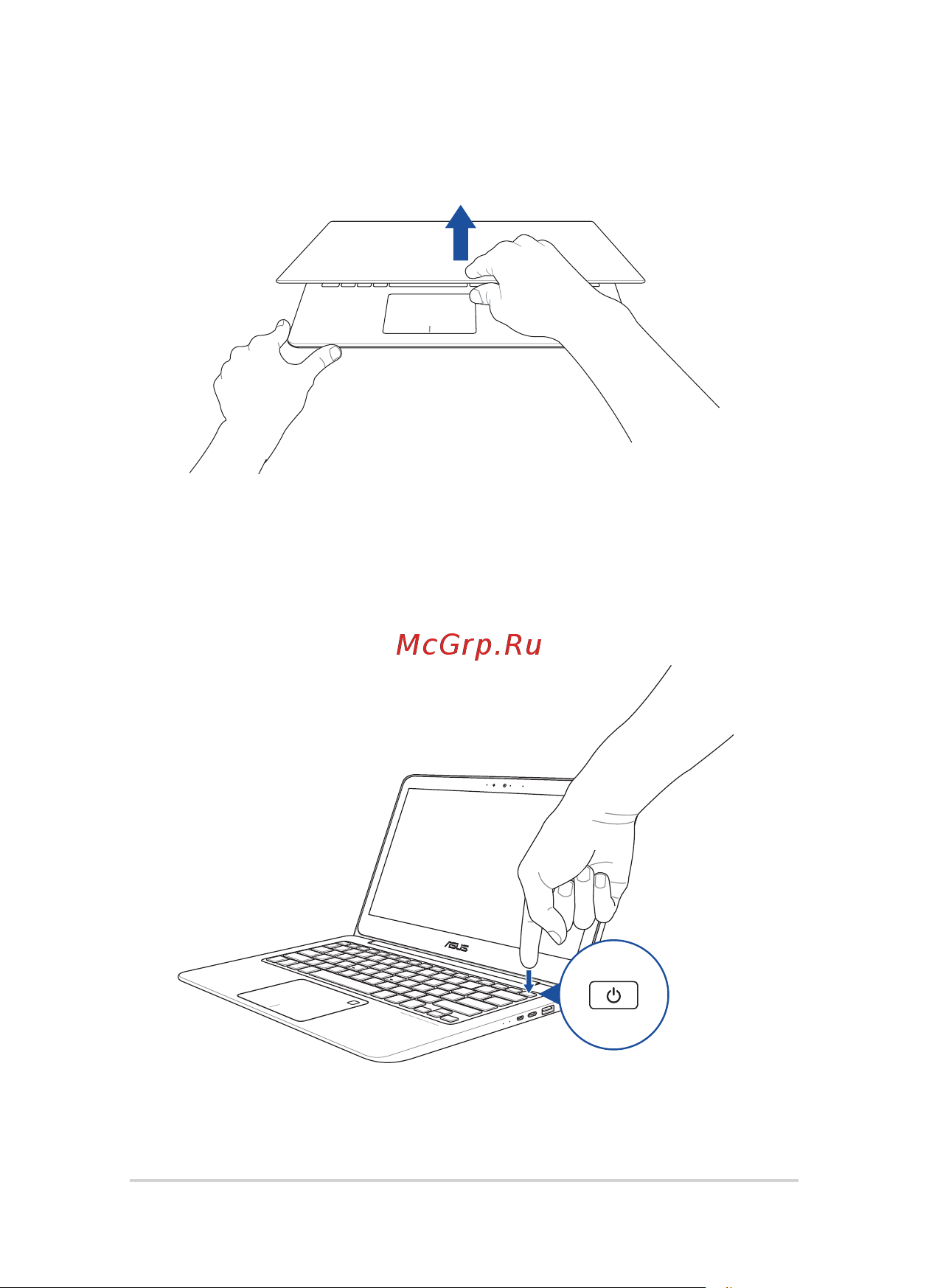 Asus UX330CA-FC117T [26/108] Откройте крышку