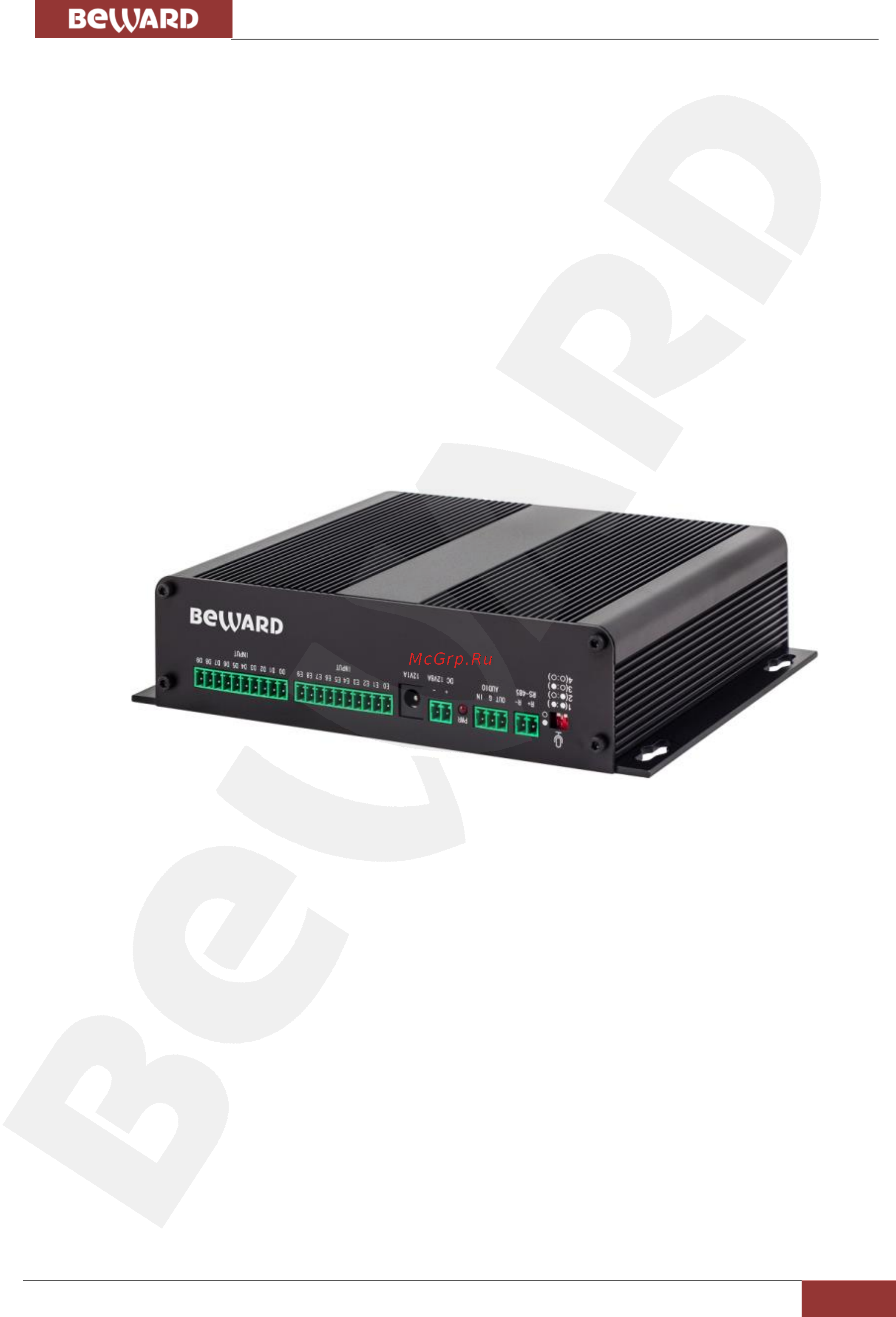 BEWARD DMX100A [5/31] Основные характеристики