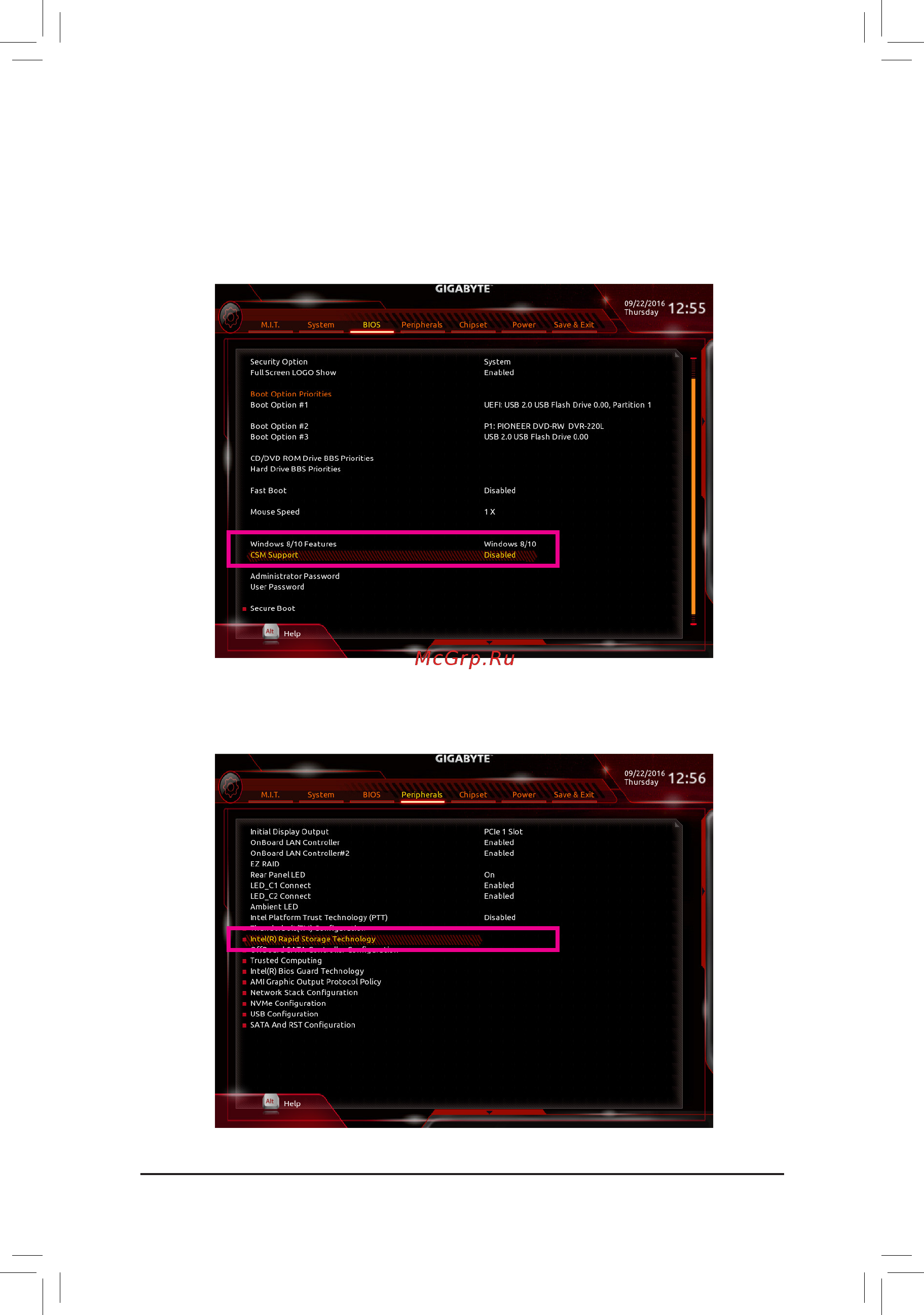 Gigabyte GA-Z270X-Gaming 7 [71/136] C 2 uefiraidconfiguration