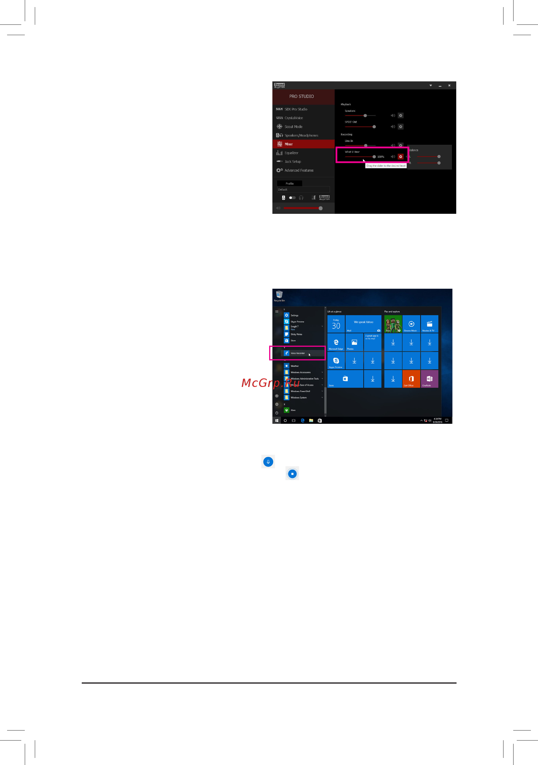 Gigabyte GA-Z270X-Gaming 9 [129/144] 2 5 using the voice recorder