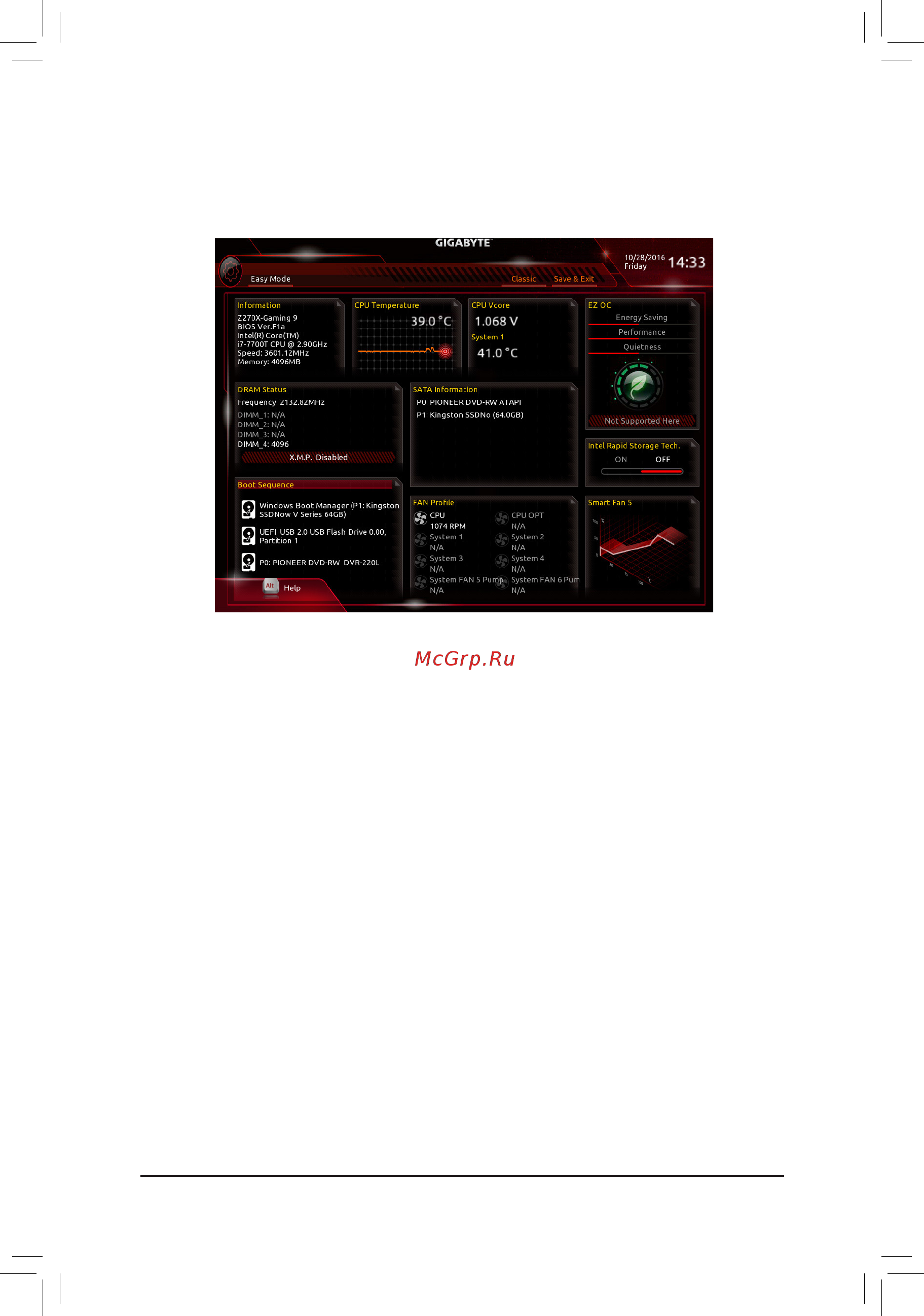 Gigabyte GA-Z270X-Gaming 9 [46/144] B easy mode