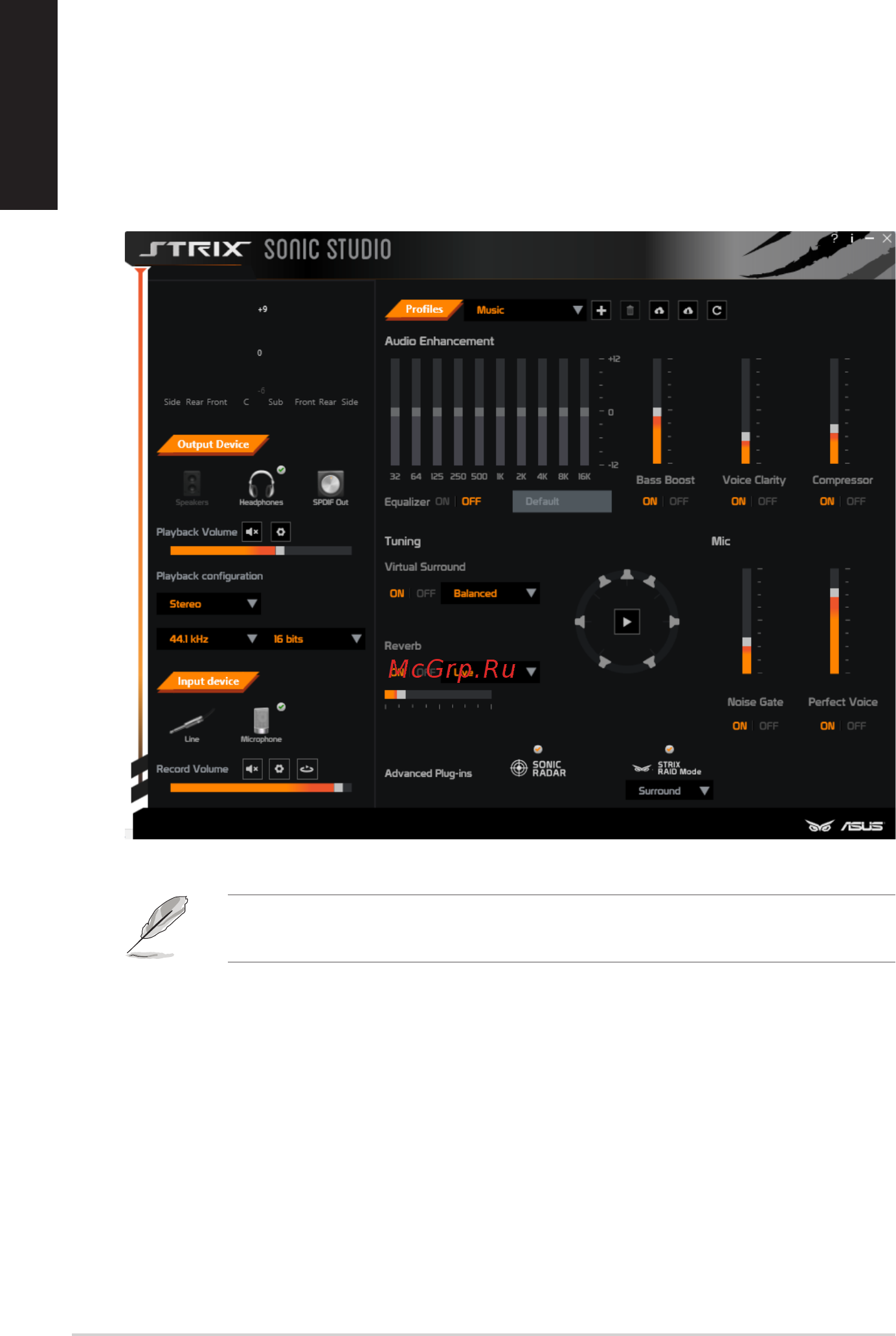 Asus Strix Raid DLX [22/27] Software utilities