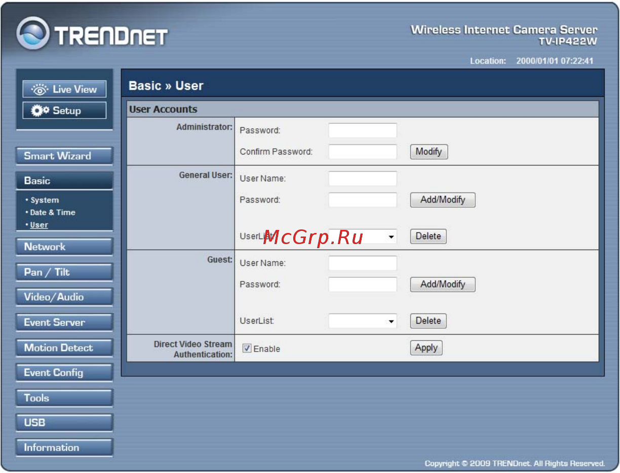 Trendnet TV-IP422W Инструкция по эксплуатации онлайн [32/111] 214896