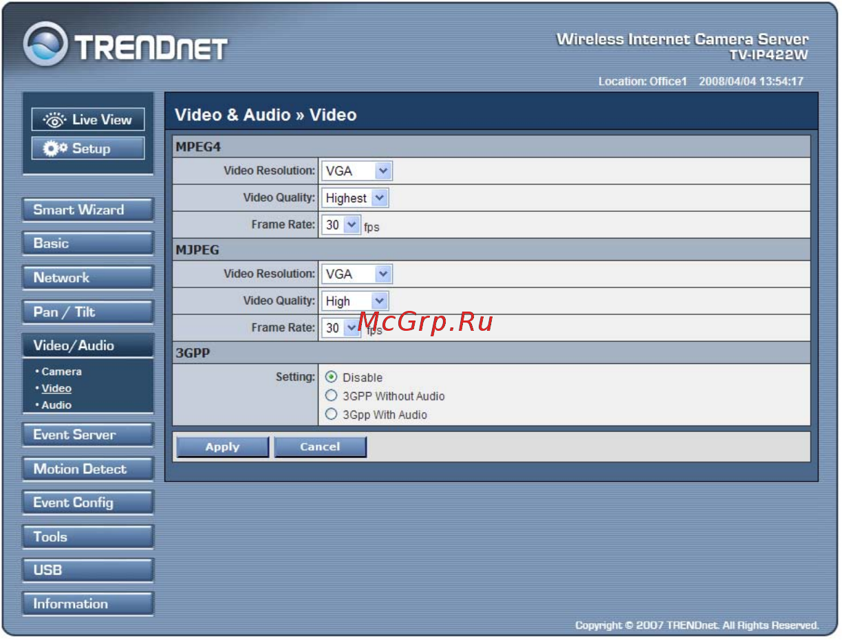 Trendnet TV-IP422W Инструкция по эксплуатации онлайн [45/111] 214896