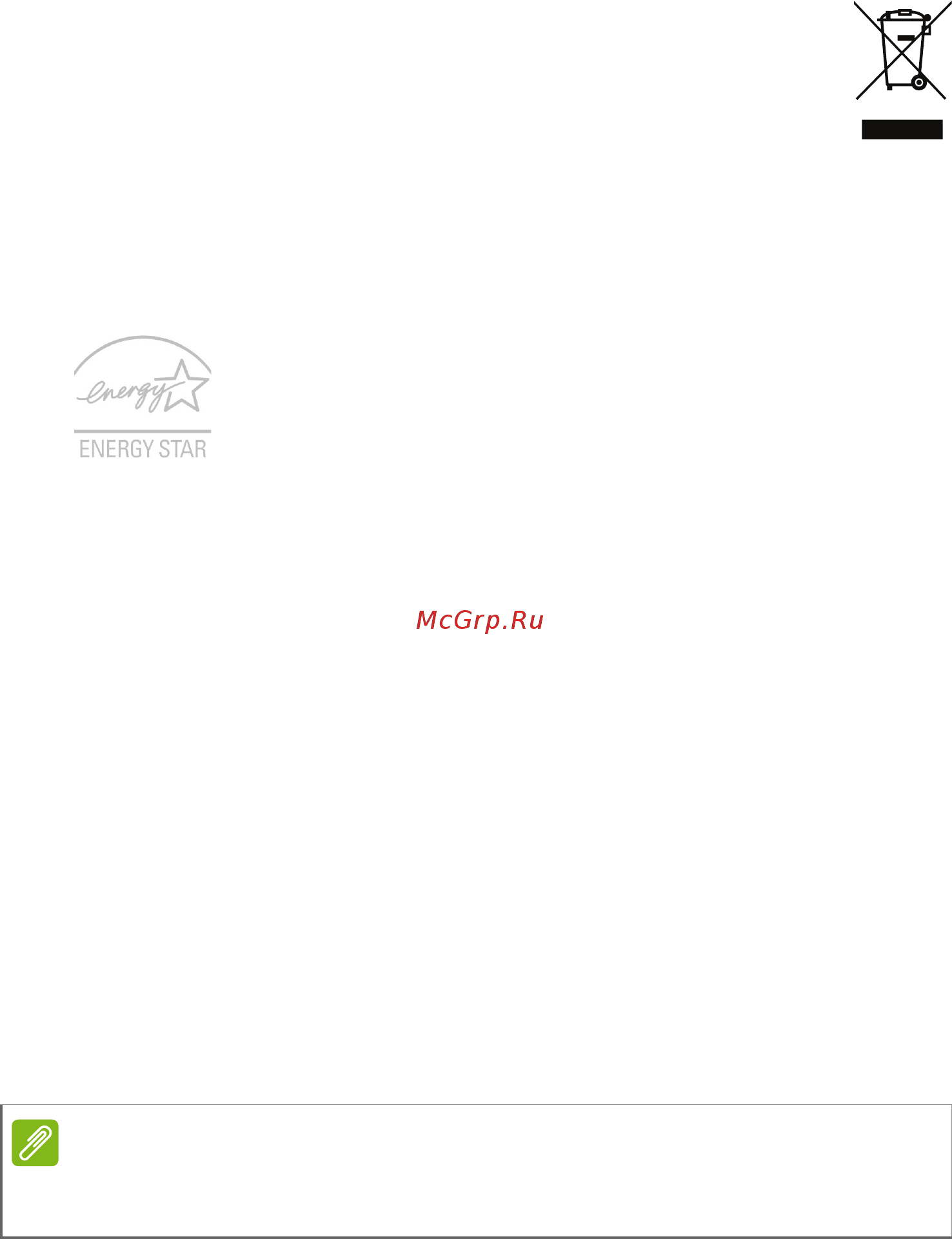 Acer Aspire A315-33-P4X3 NX.GY3ER.008 [22/30] Инструкции по утилизации