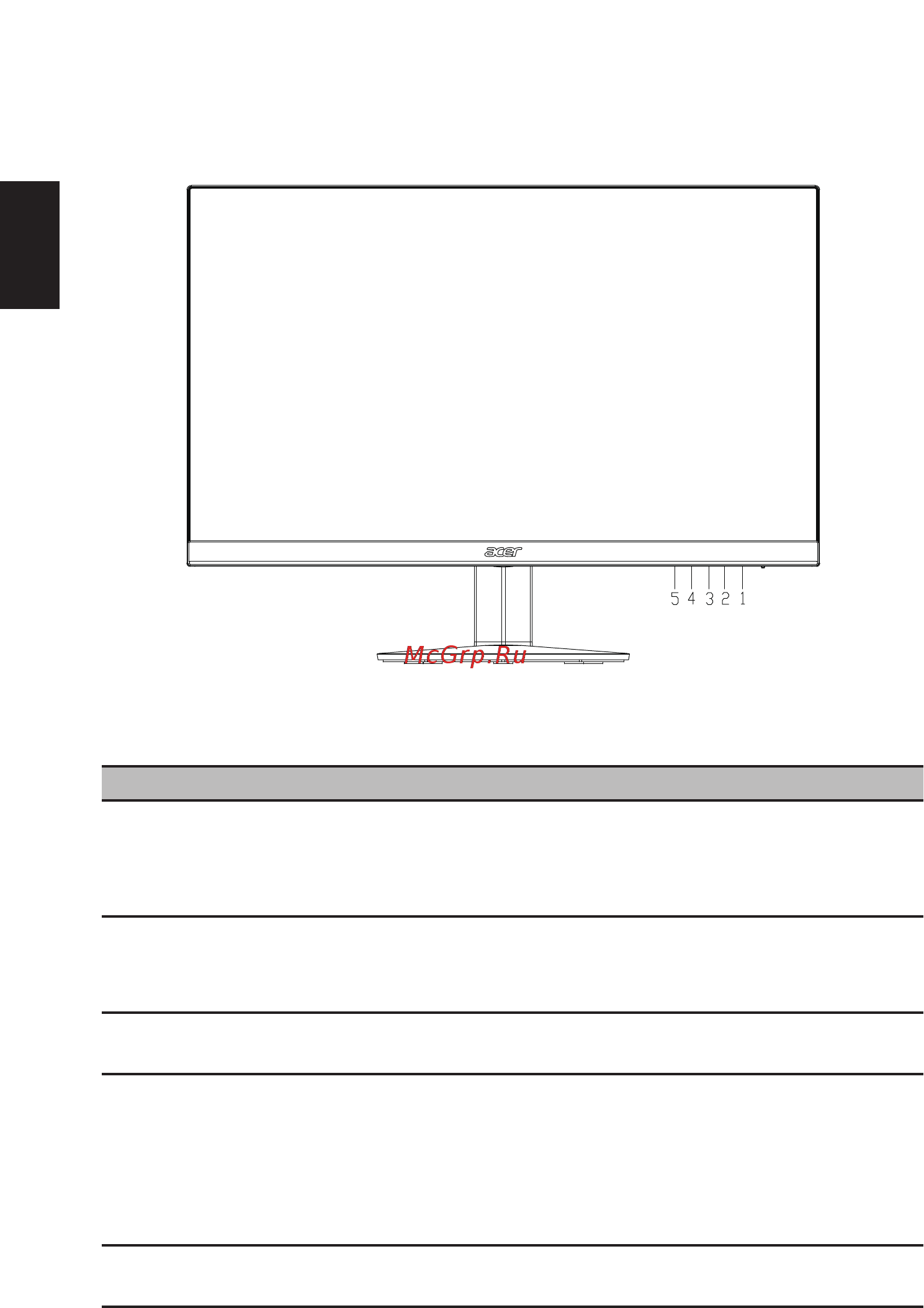 Acer SA230Bid [20/28] Элементы управления
