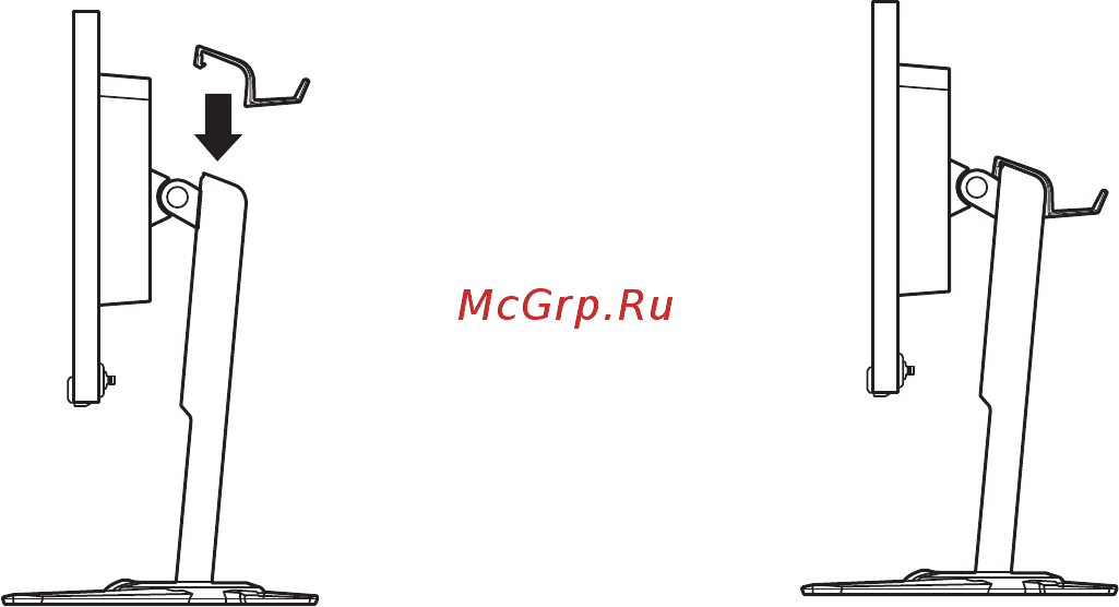 Acer Predator XB252Qbmiprz [13/36] Установка крючка для гарнитуры