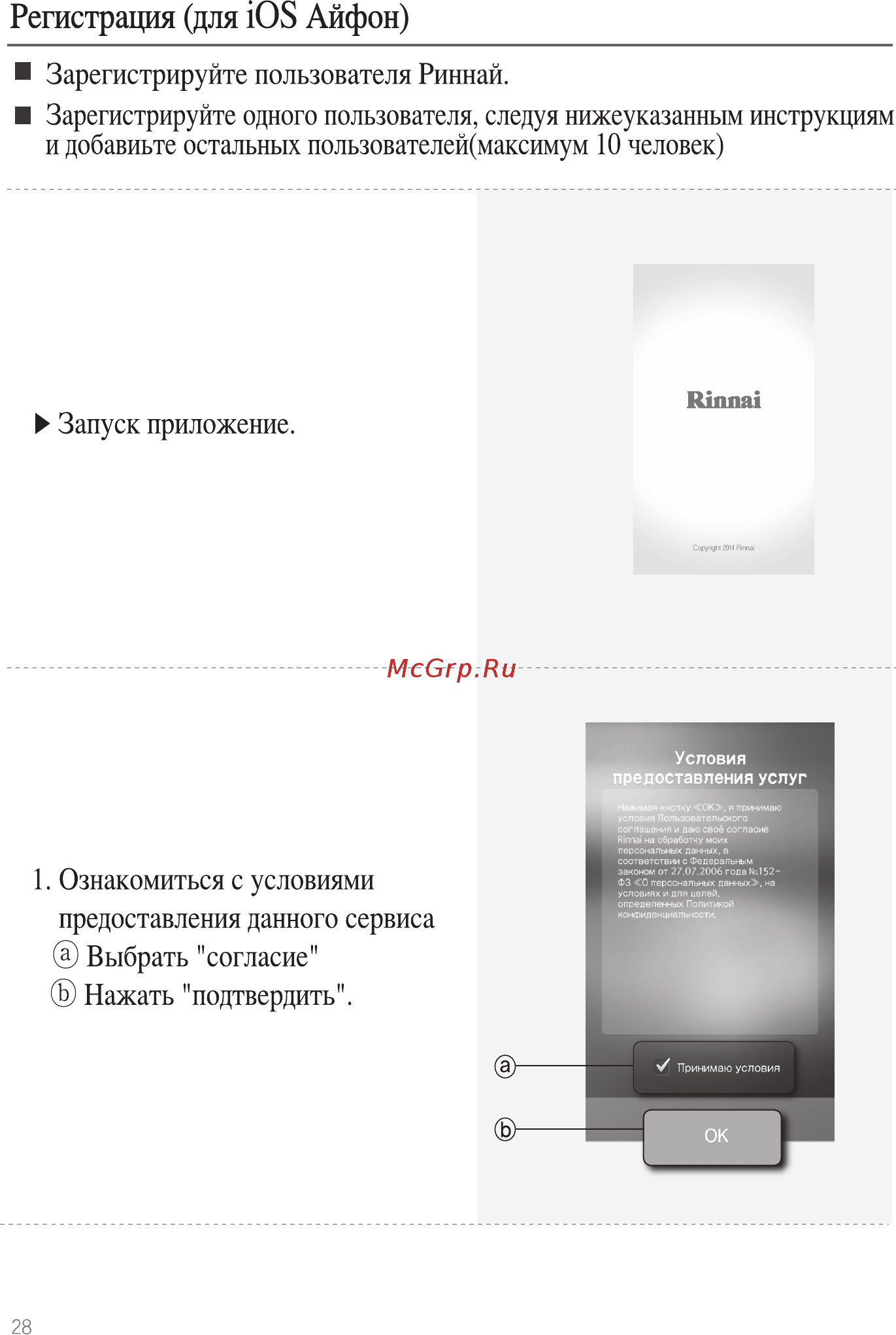 Rinnai WiFi WF-100B-RU (черный) [28/40] Регистрация для ios айфон