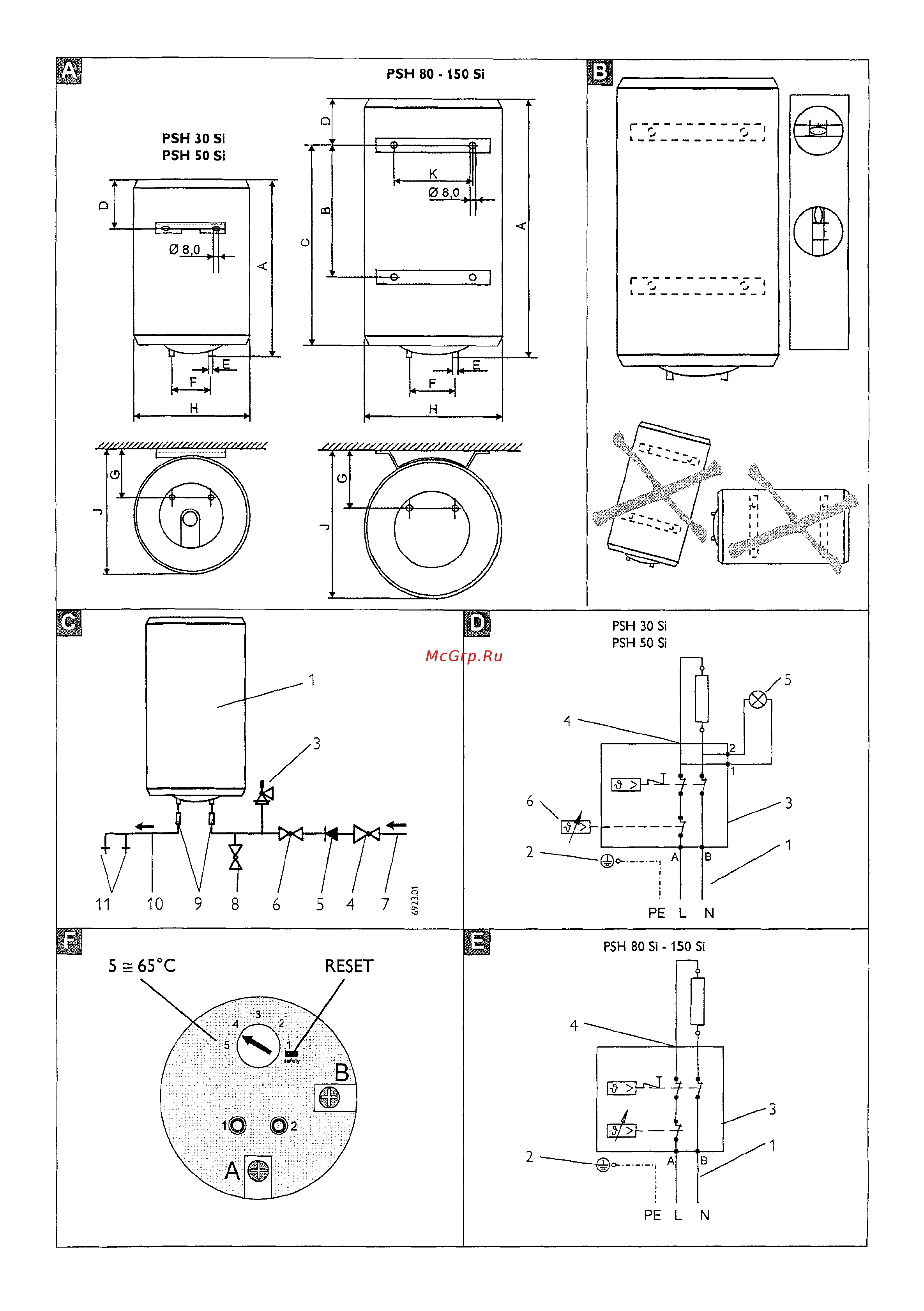 Stiebel Eltron PSH 120 Si Инструкция по эксплуатации онлайн [3/7] 215449