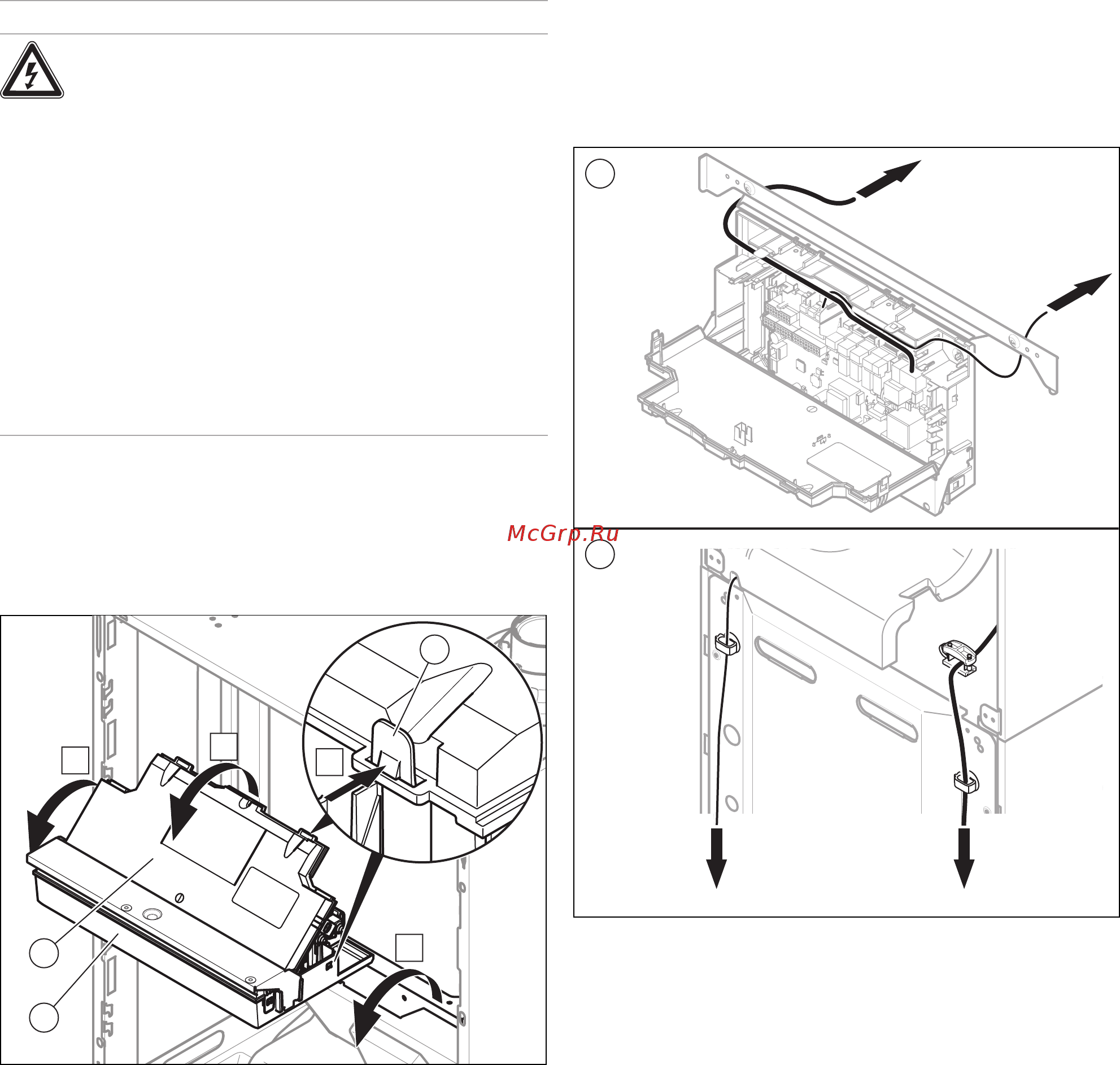 Vaillant VSC 306/4-5 150 [17/60] Открывание и закрывание блока электроники