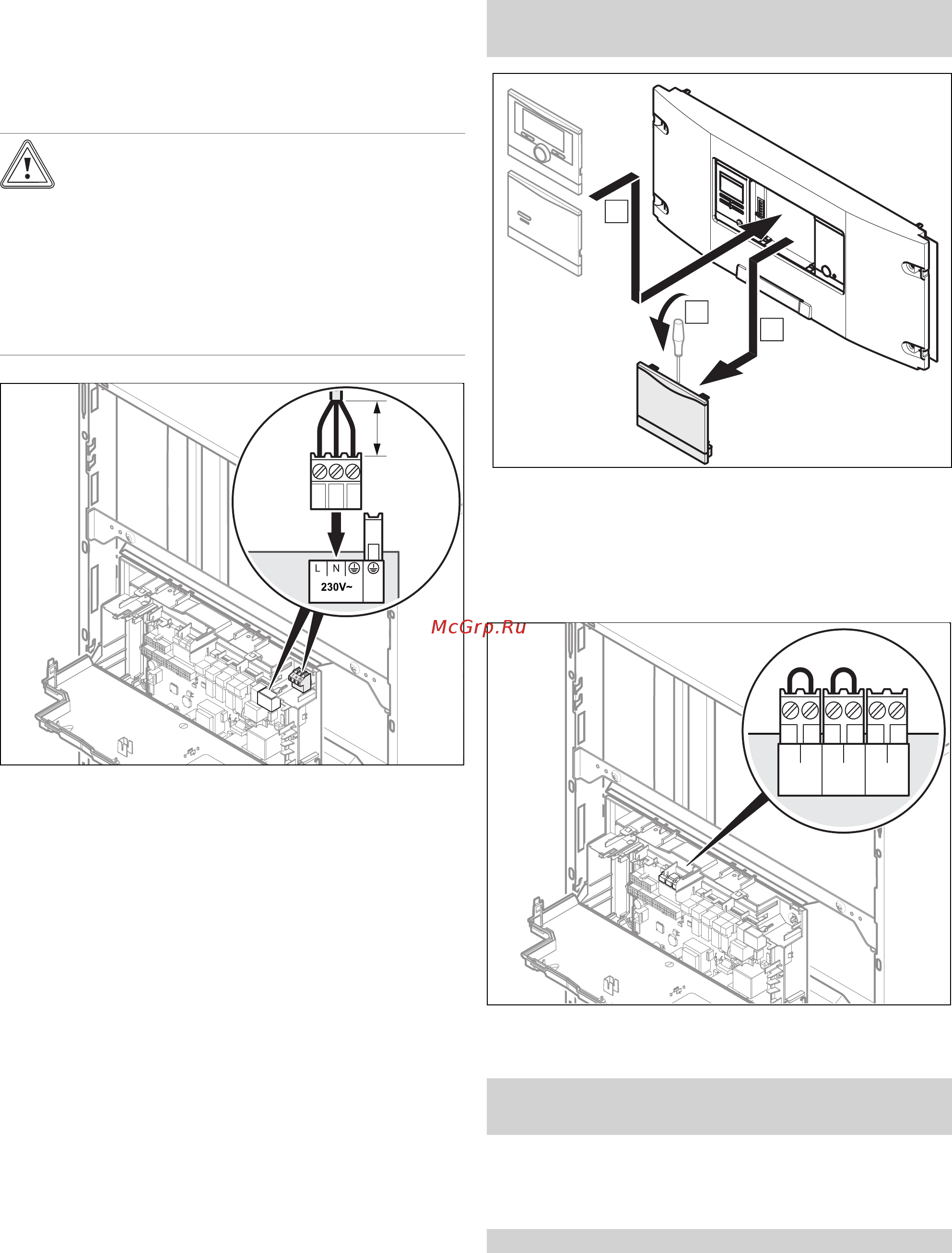 Vaillant VSC 306/4-5 150 [18/60] Подключение регулятора к блоку электроники