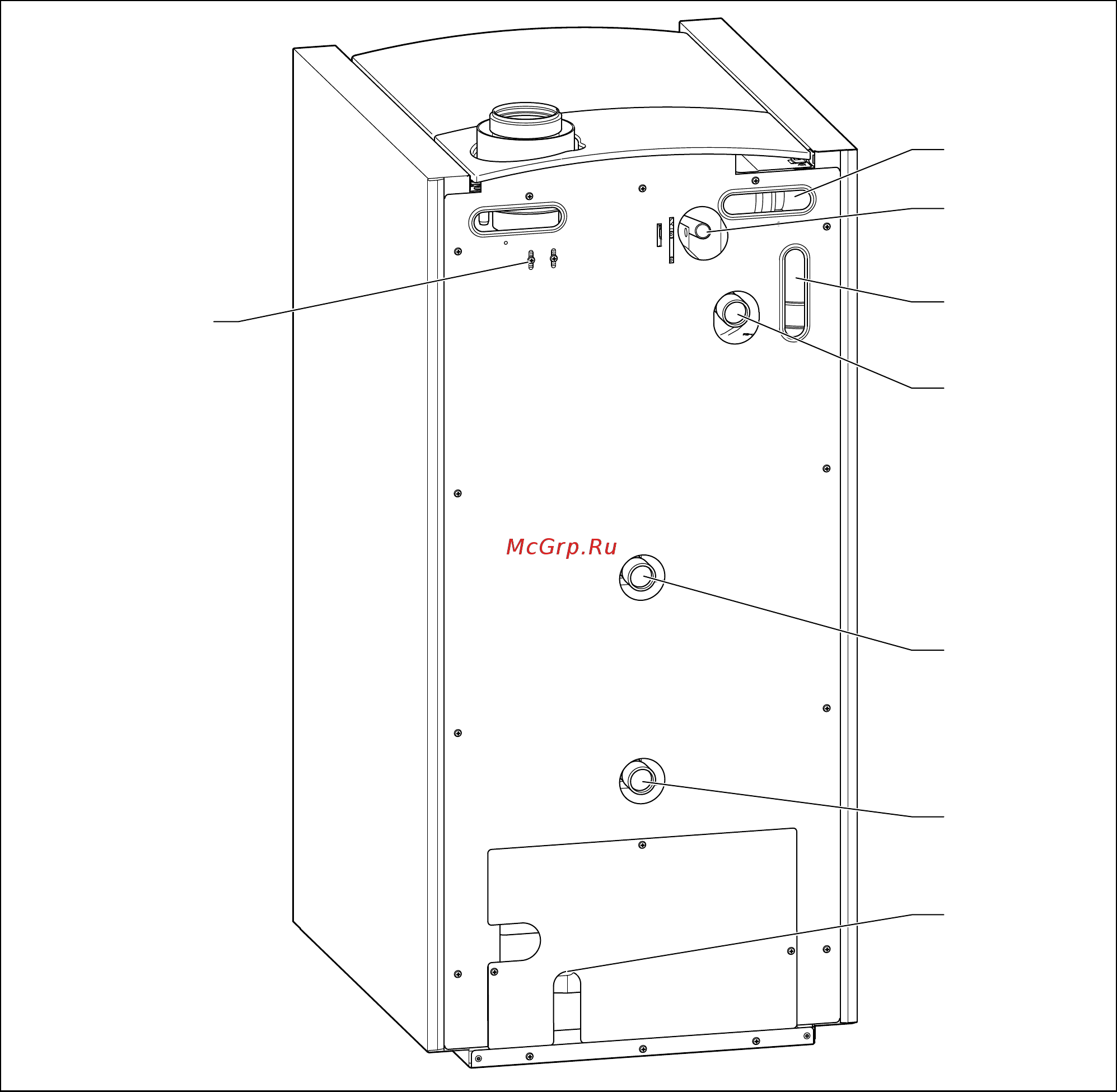 Vaillant ecoVIT VKK 226/4 INT [11/56] Соединительные патрубки на задней стороне